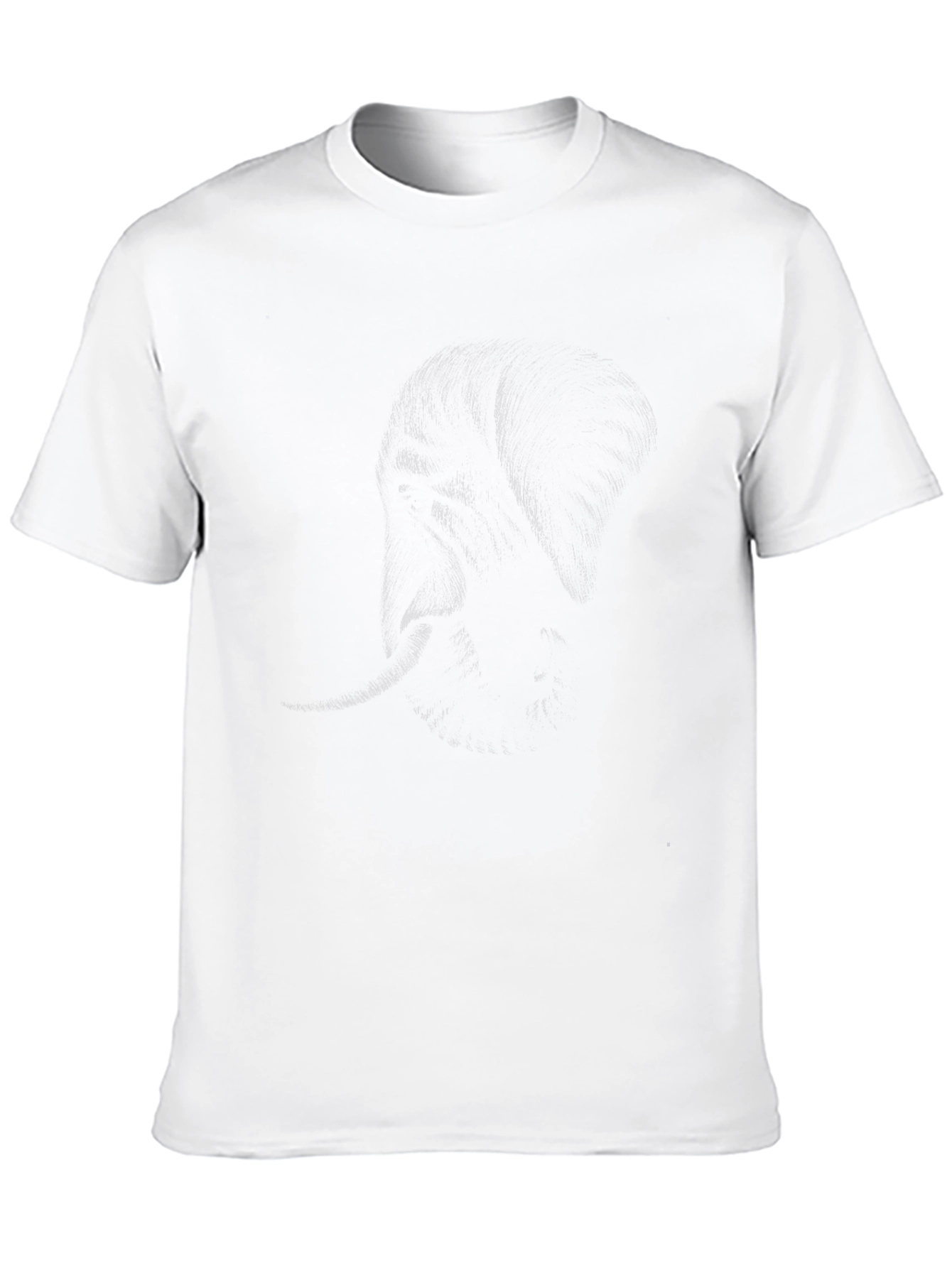 Mens Black Graphic Tee - Elephant Silhouette