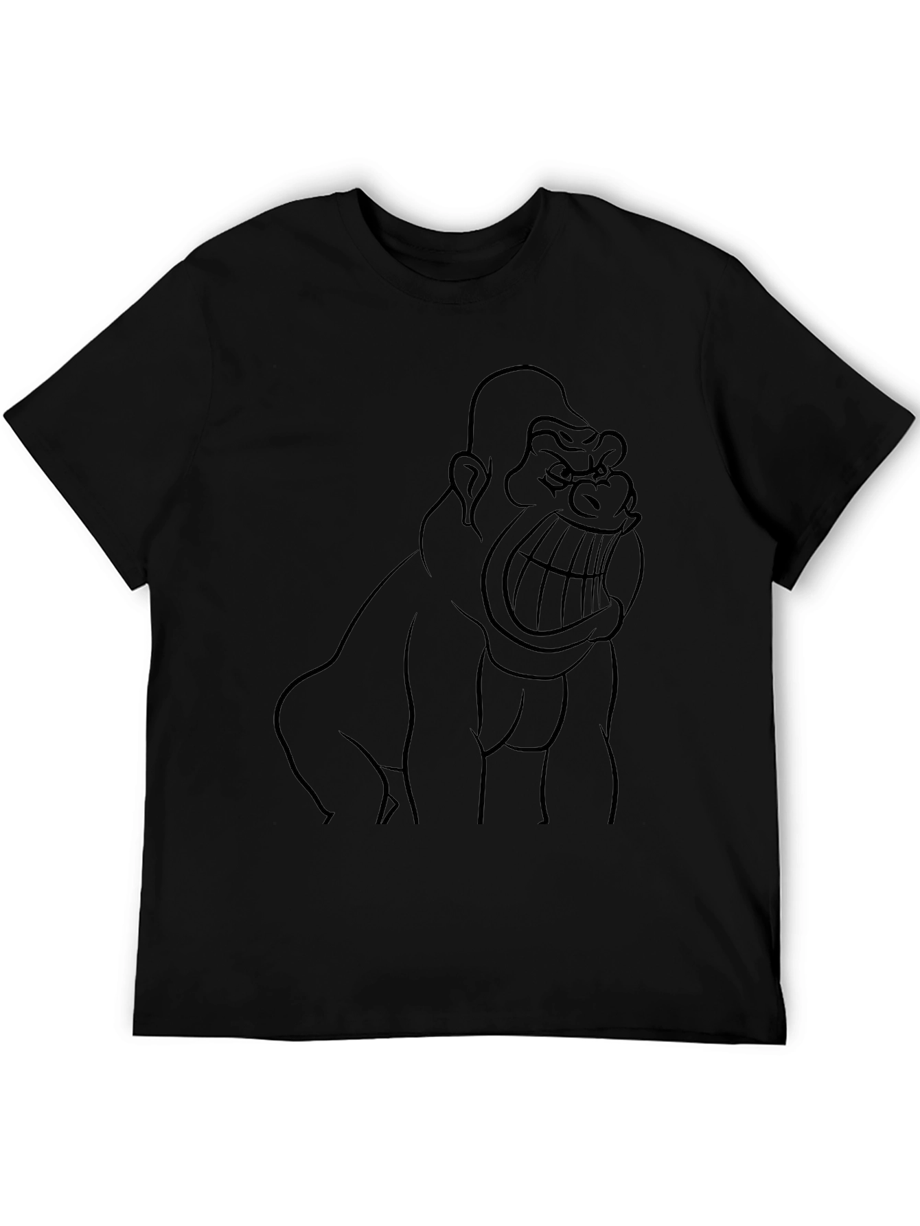 Gorilla Graphic Black T-Shirt - Fierce Style!