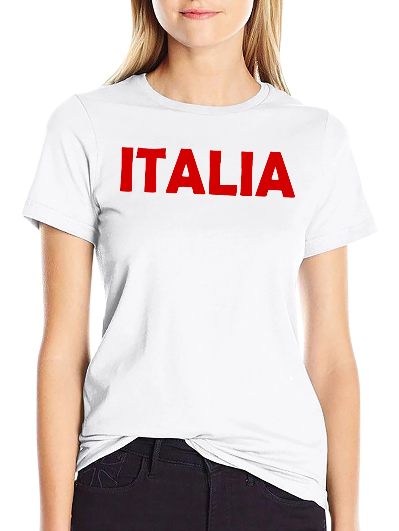 Italia Graphic Tee - Black Cotton T-Shirt