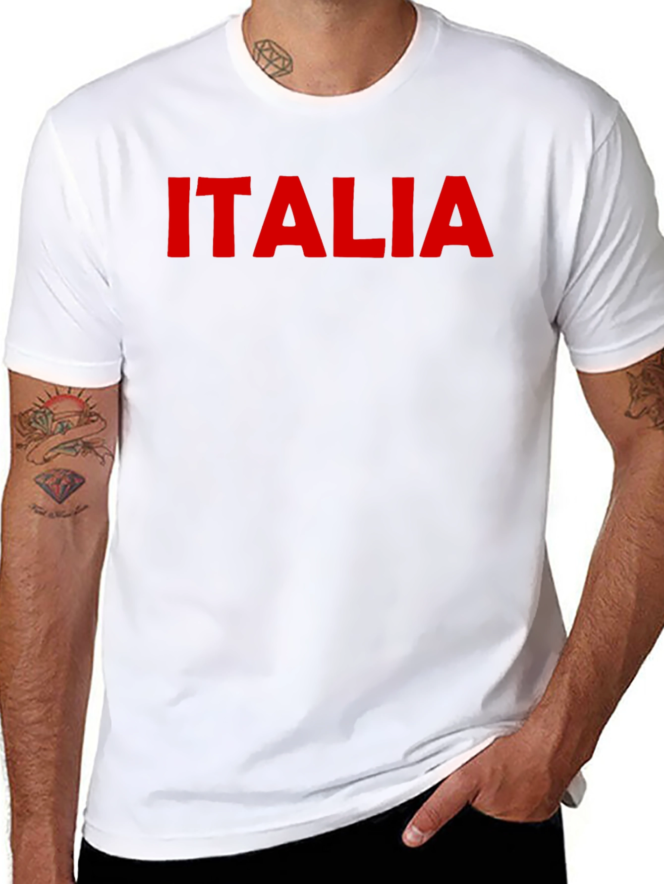 Italia Graphic Tee - Black Cotton T-Shirt