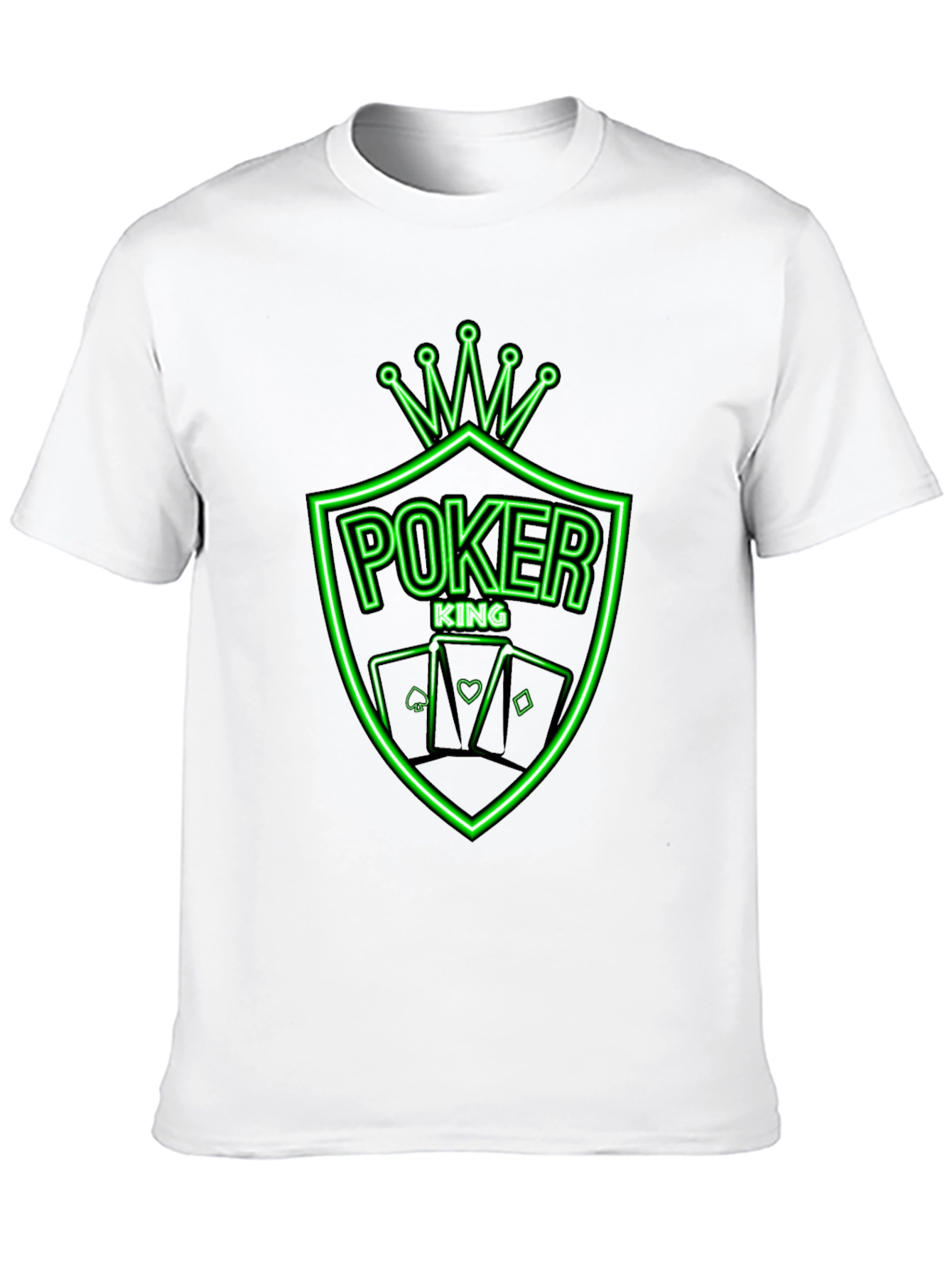 Poker King Neon Graphic Tee - Black