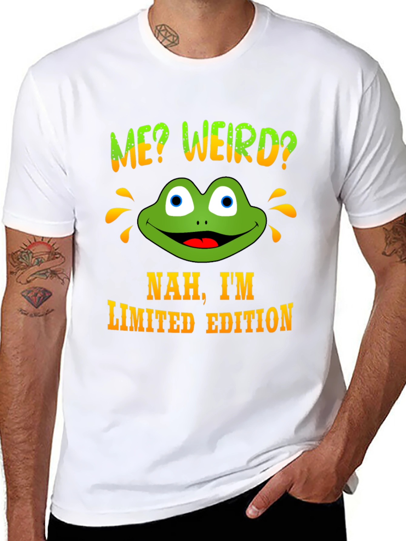 Me Weird? Frog Graphic Novelty Tee