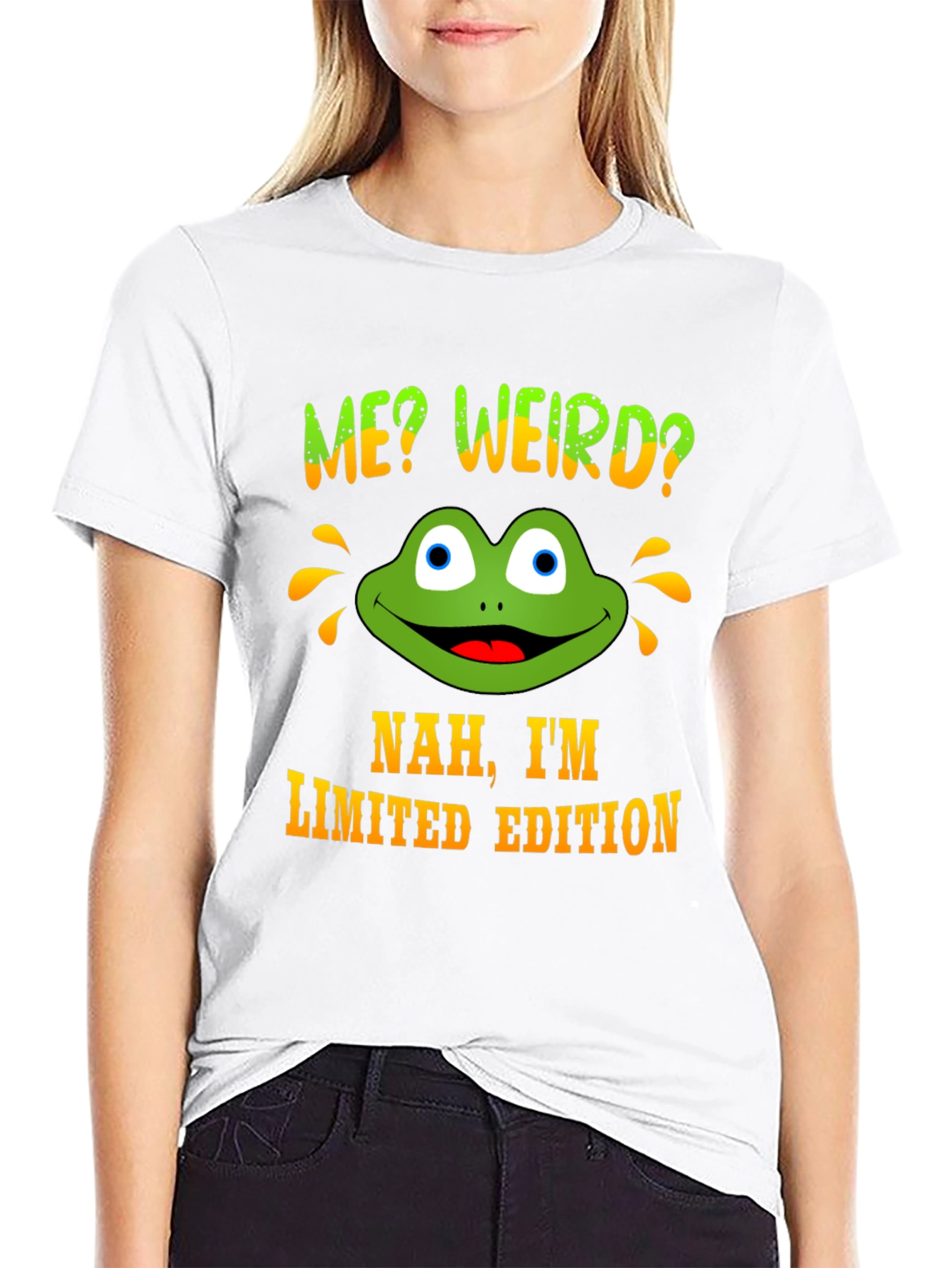 Me Weird? Frog Graphic Novelty Tee