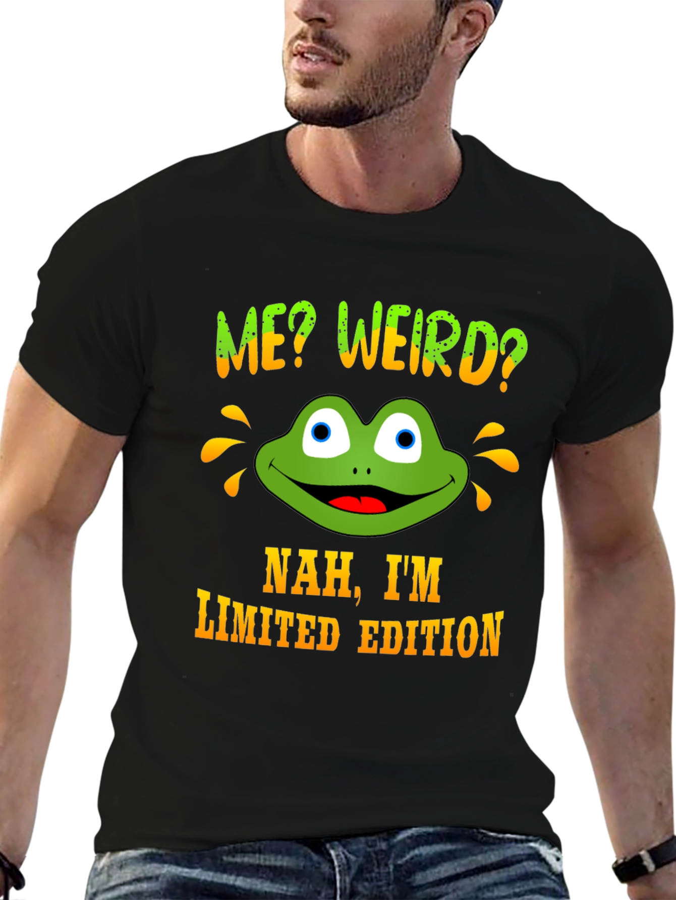 Me Weird? Frog Graphic Novelty Tee