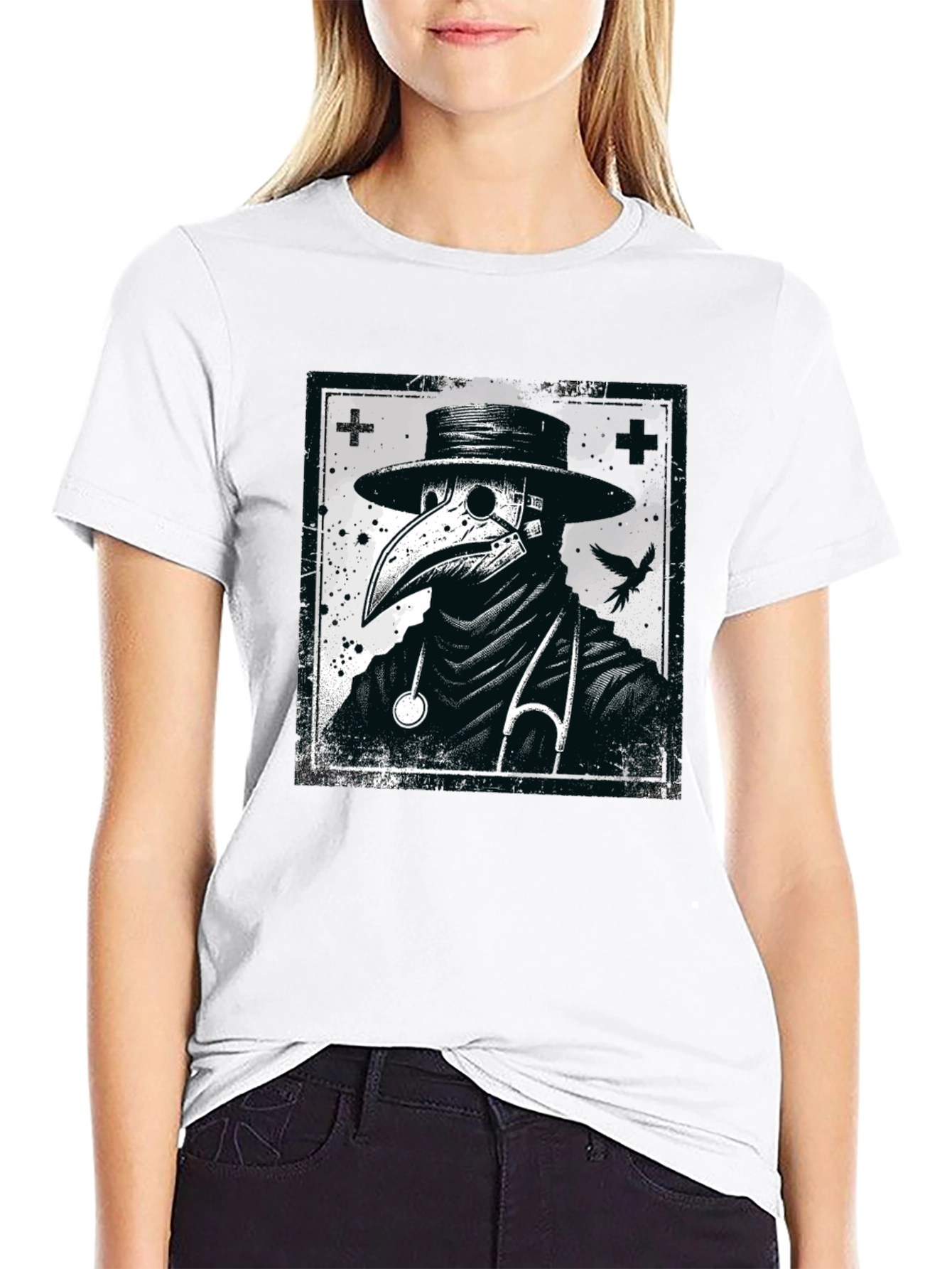 Plague Doctor Graphic Tee - Unique Design