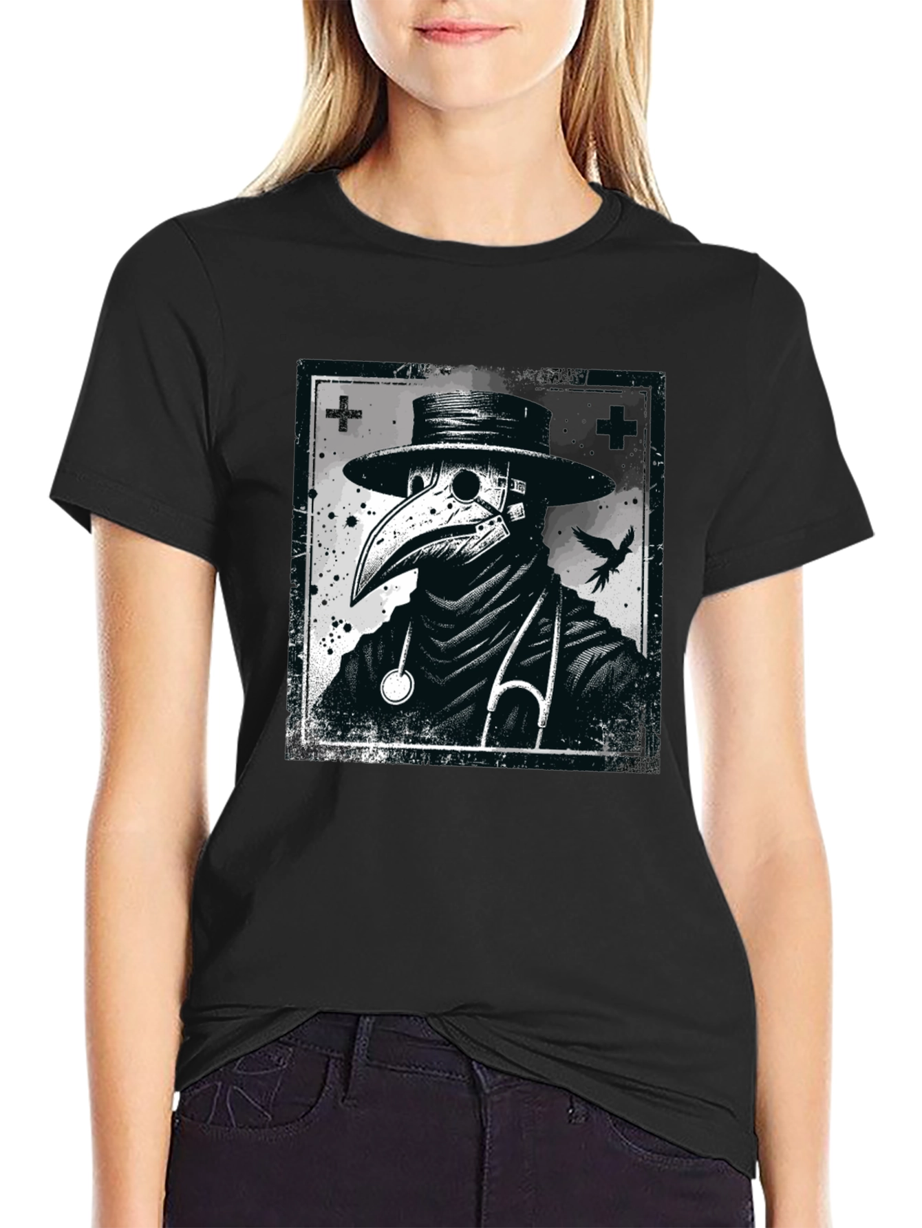 Plague Doctor Graphic Tee - Unique Design