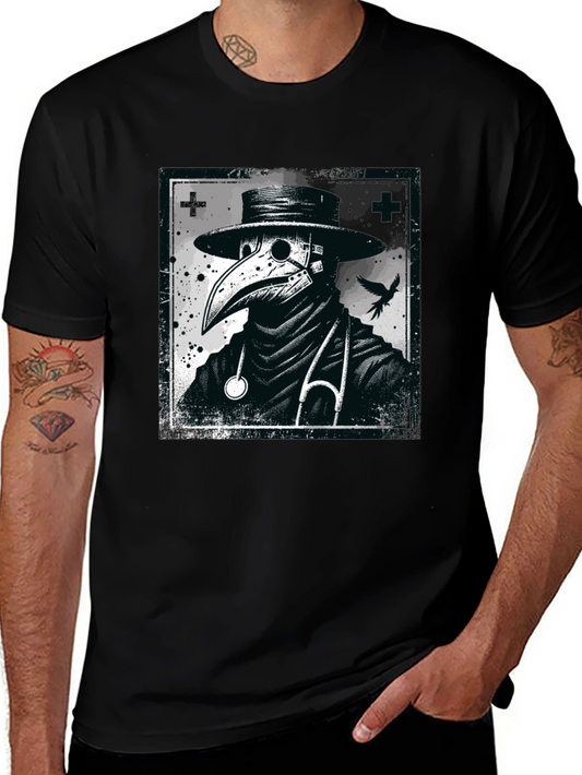 Plague Doctor Graphic Tee - Unique Design