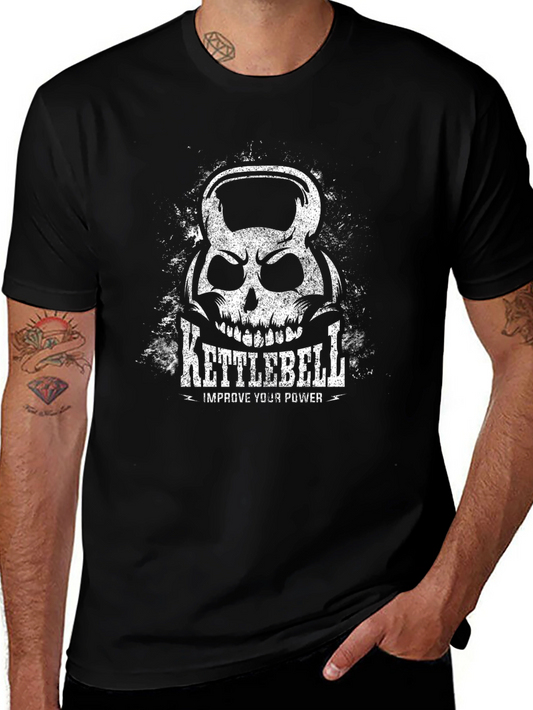 Kettlebell Skull Graphic T-Shirt - Improve Your Power