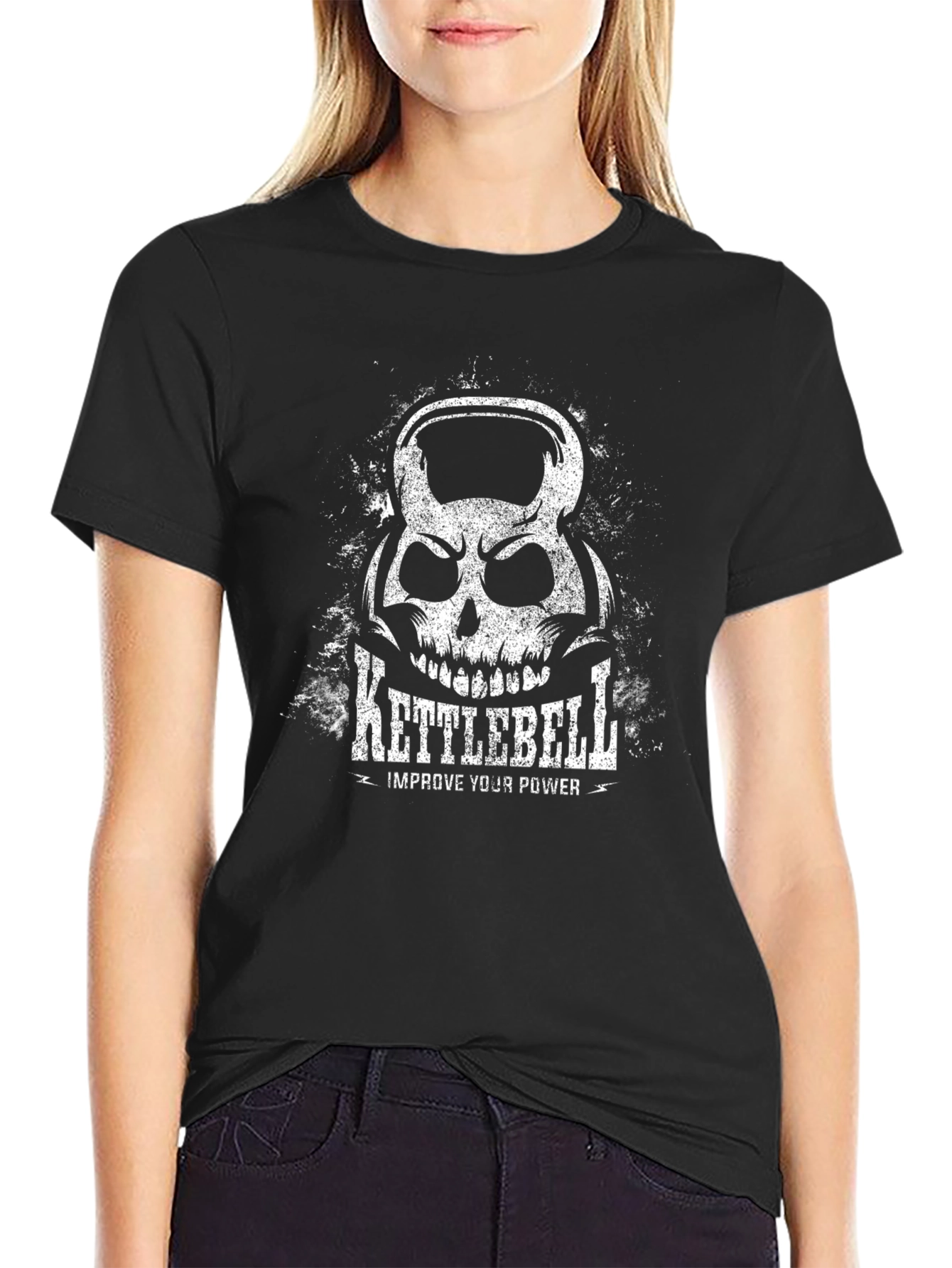 Kettlebell Skull Graphic T-Shirt - Improve Your Power