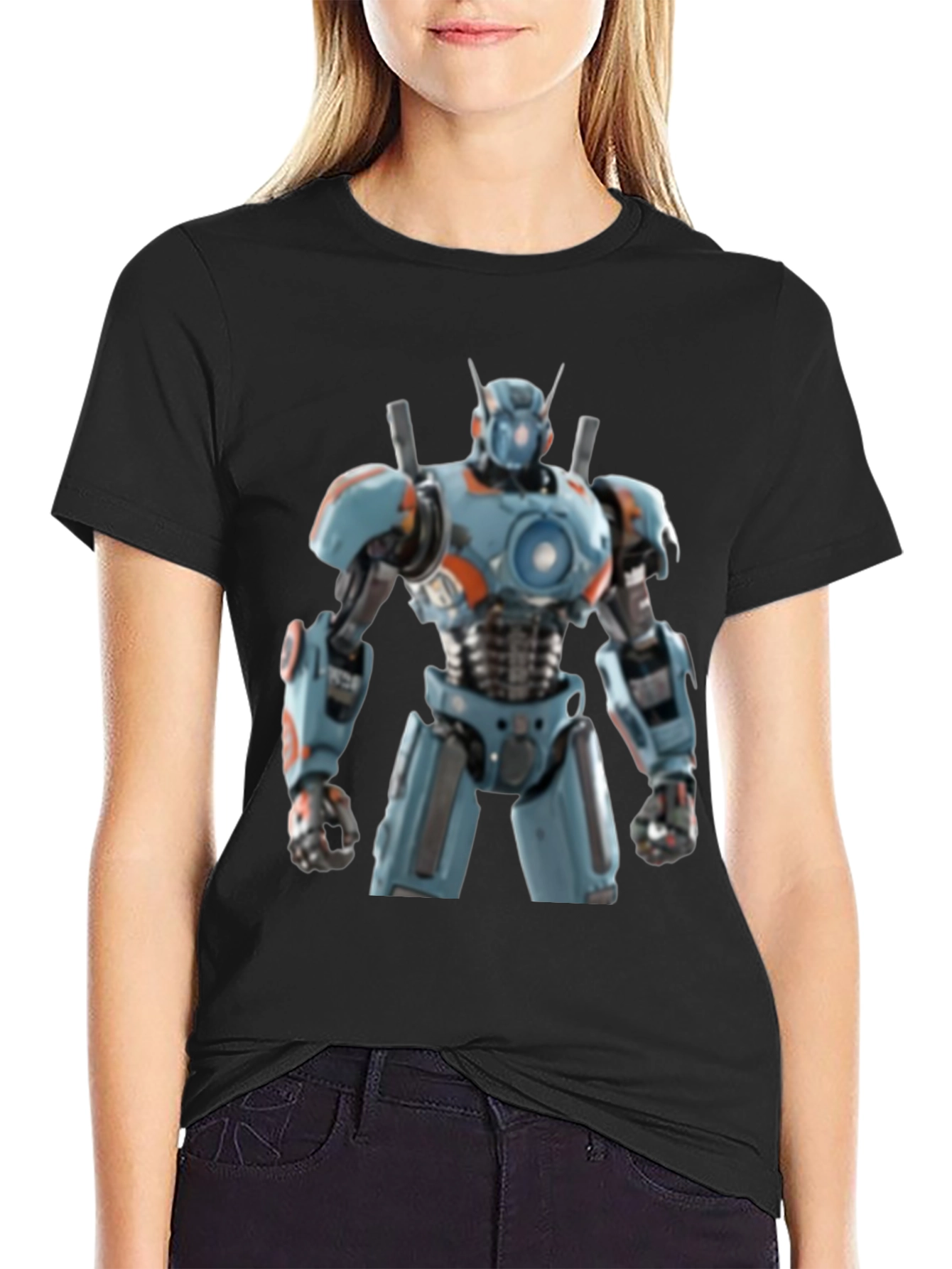 Robot Graphic Tee - Futuristic Design