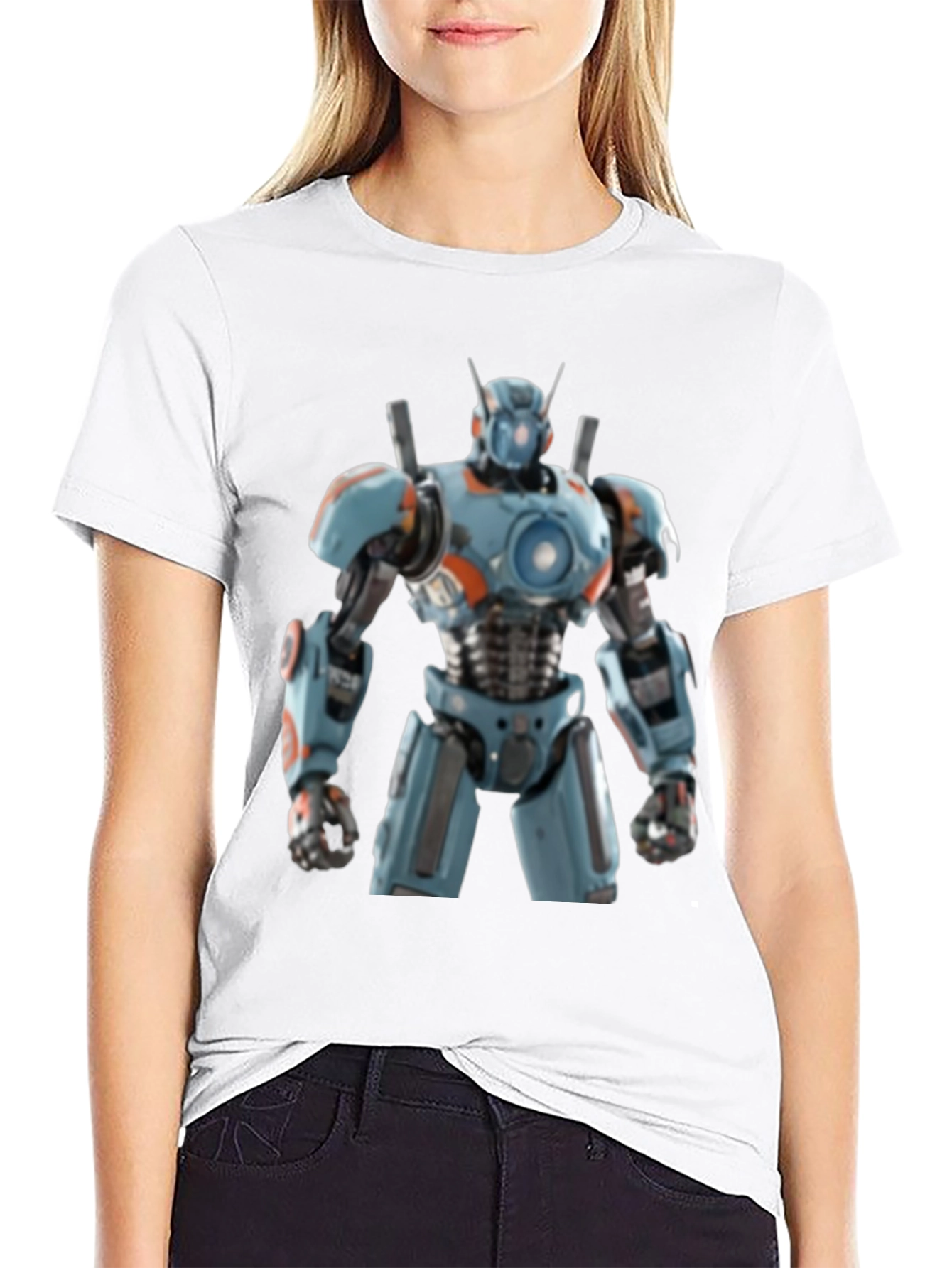 Robot Graphic Tee - Futuristic Design
