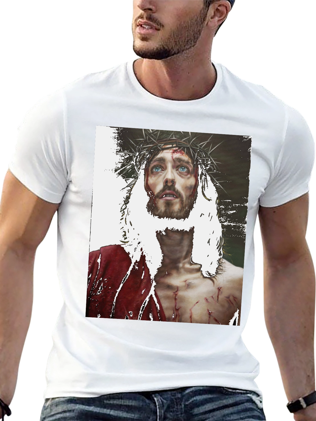 Jesus Graphic Print T-Shirt