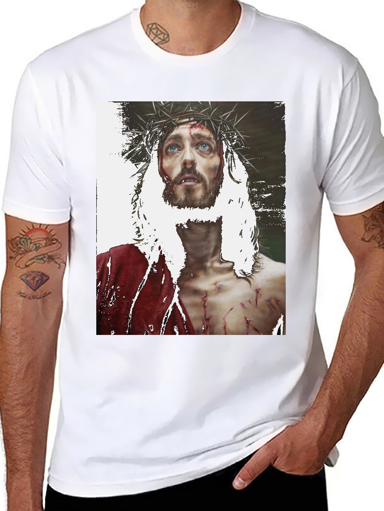 Jesus Graphic Print T-Shirt
