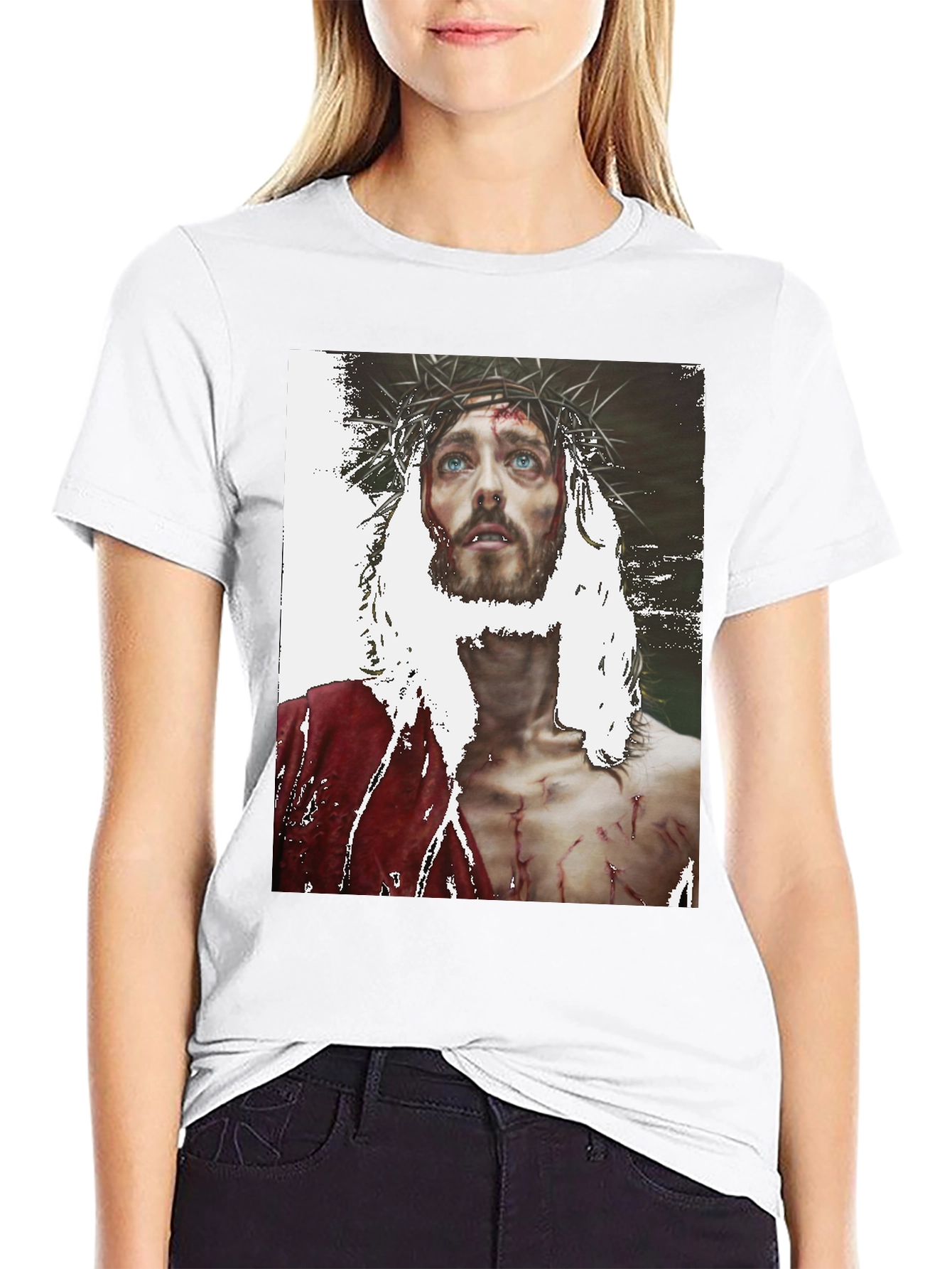 Jesus Graphic Print T-Shirt