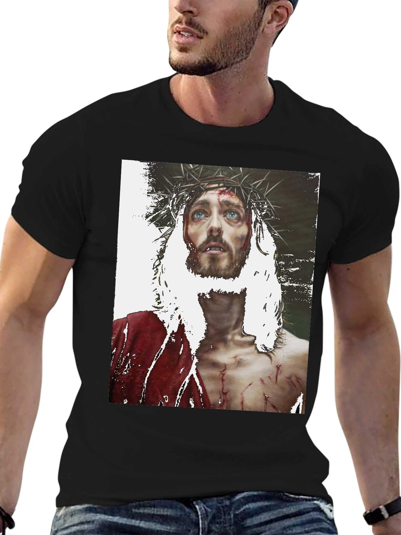 Jesus Graphic Print T-Shirt