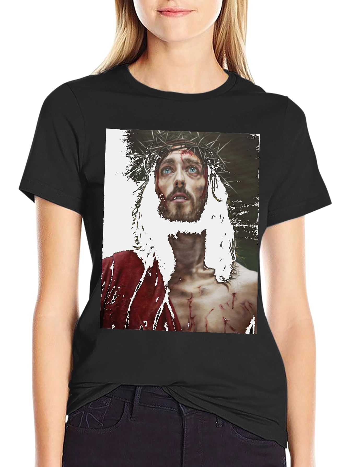 Jesus Graphic Print T-Shirt