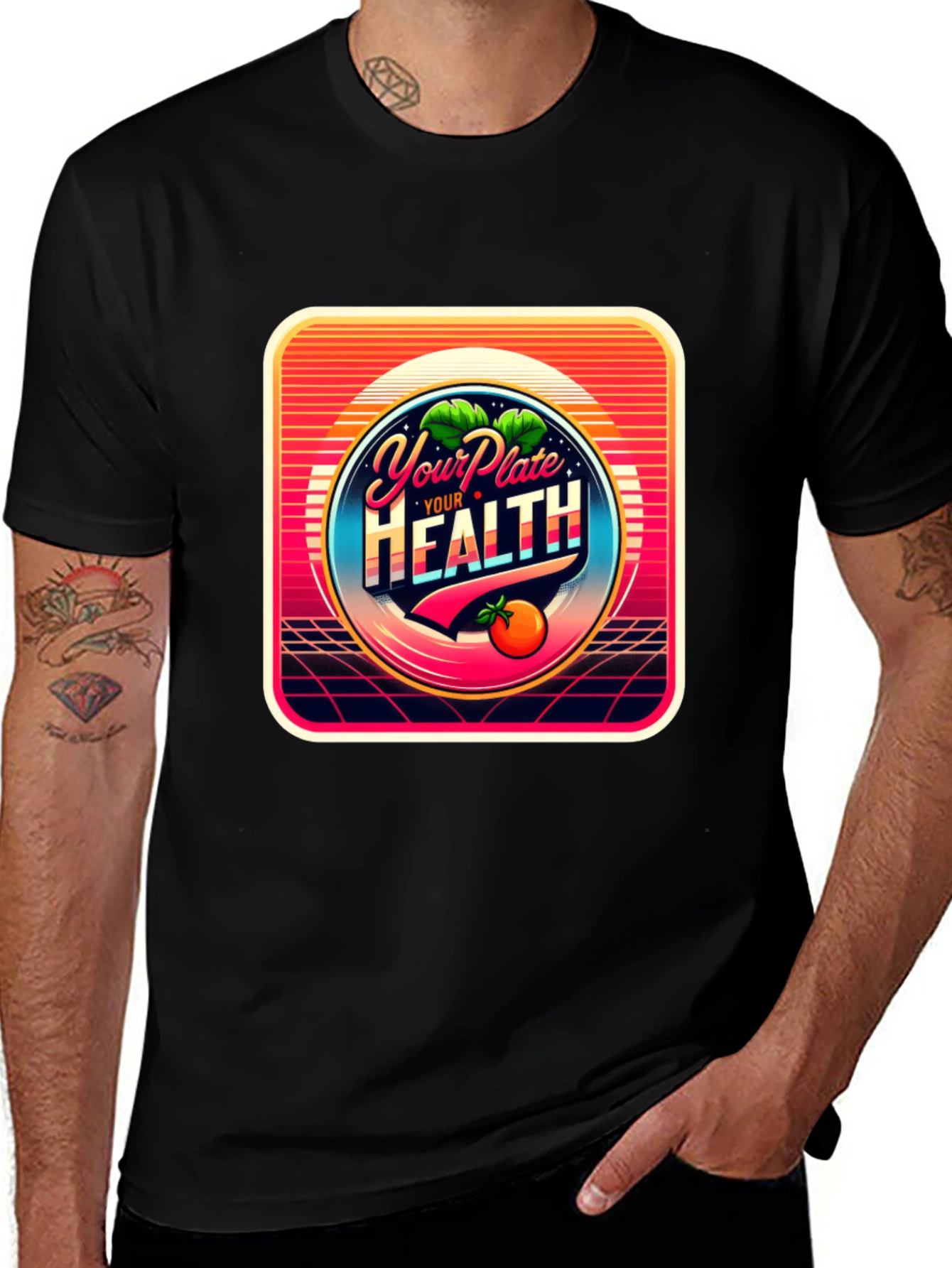 Your Plate Your Health Graphic T-Shirt