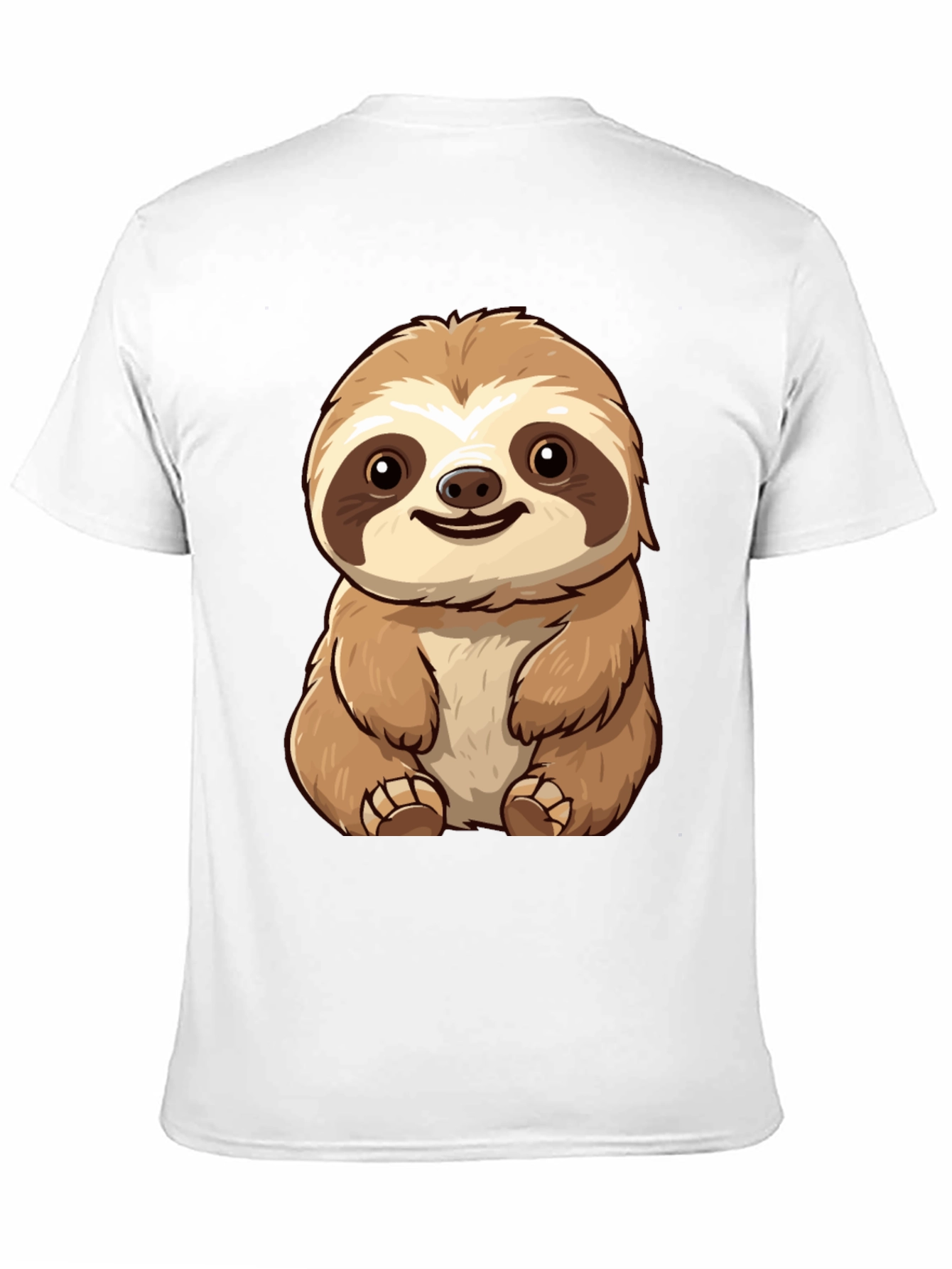 Cute Sloth Graphic Tee - Black T-Shirt
