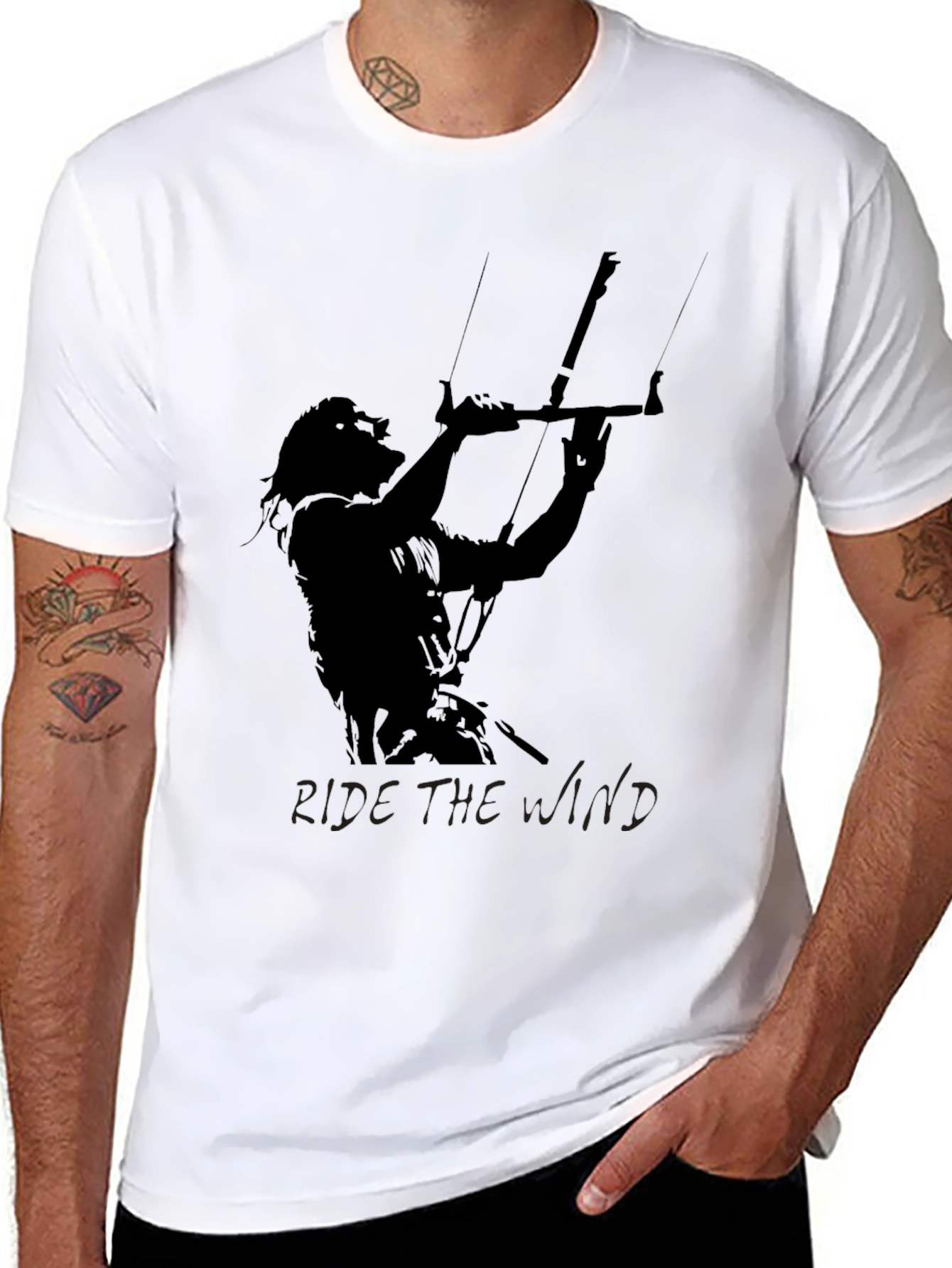 Ride the Wind Mens Black Graphic Tee