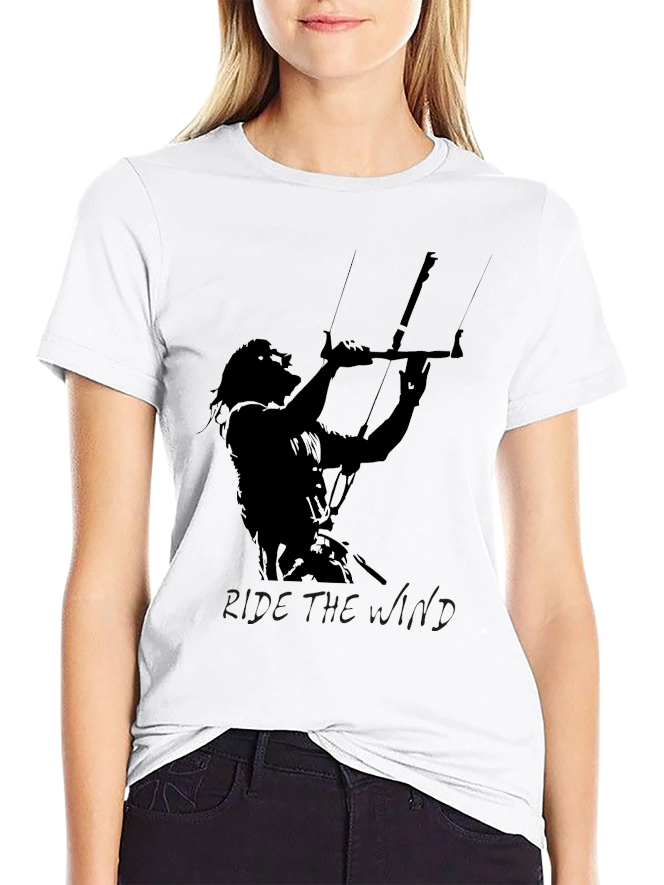 Ride the Wind Mens Black Graphic Tee