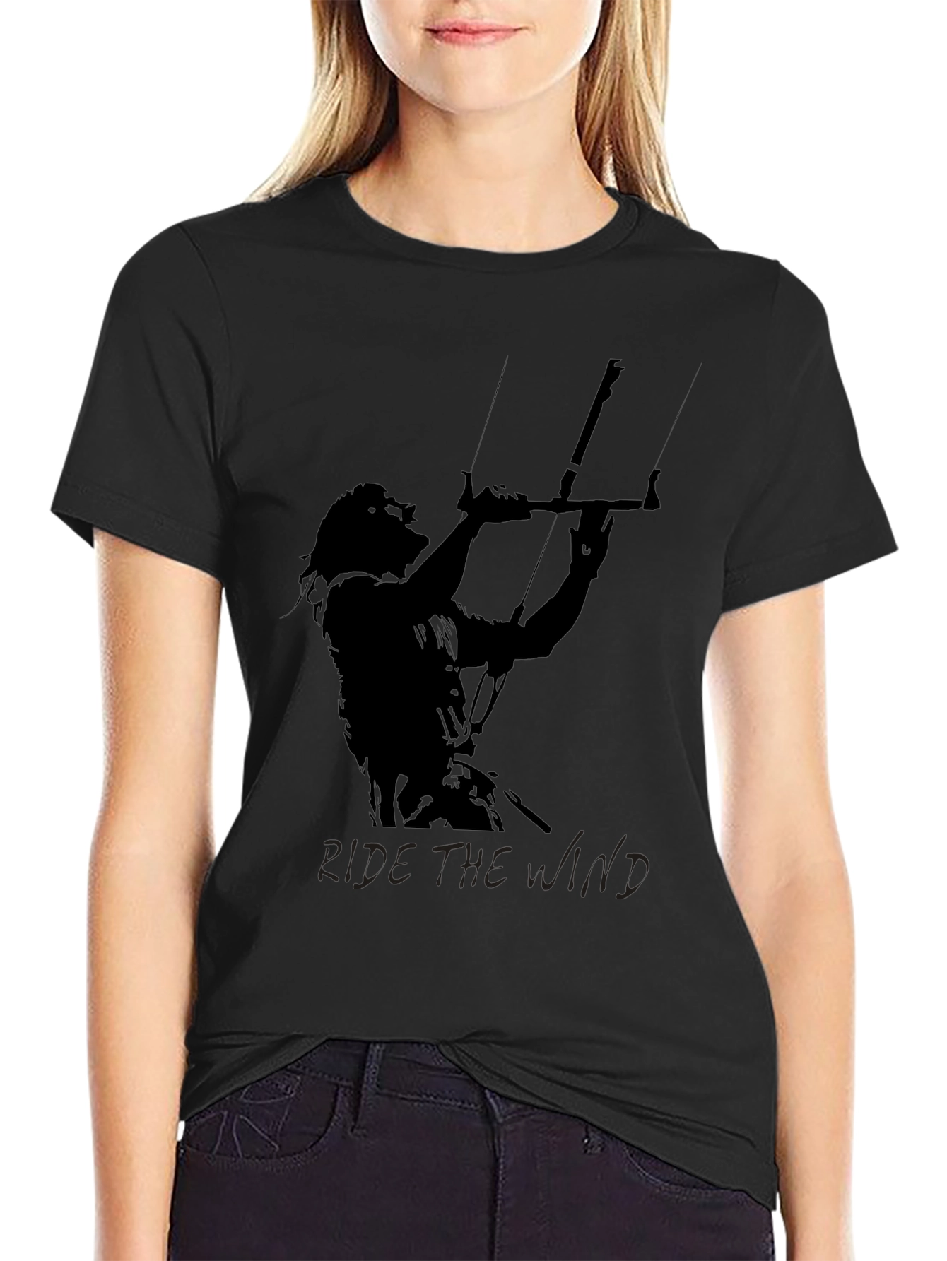 Ride the Wind Mens Black Graphic Tee