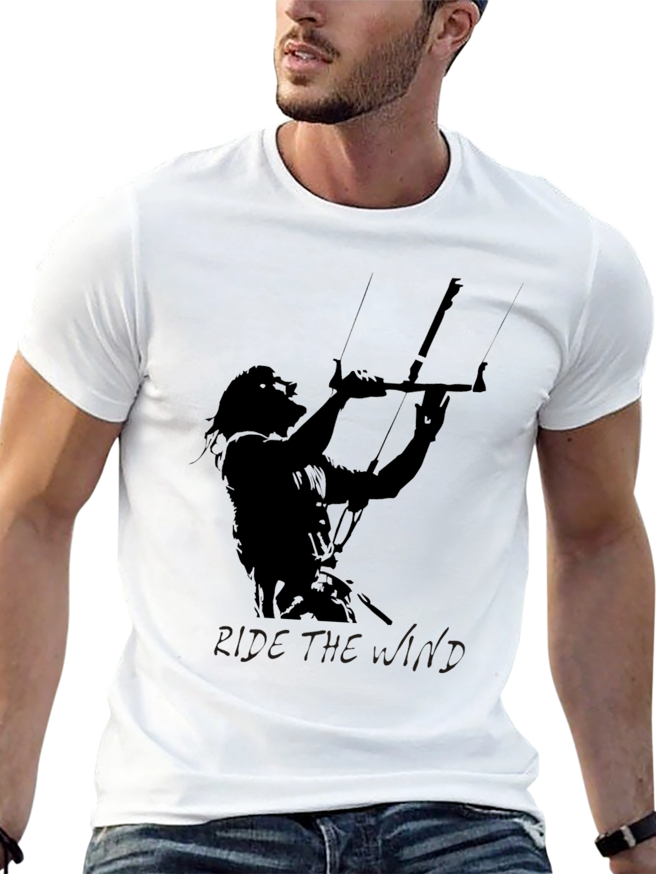 Ride the Wind Mens Black Graphic Tee