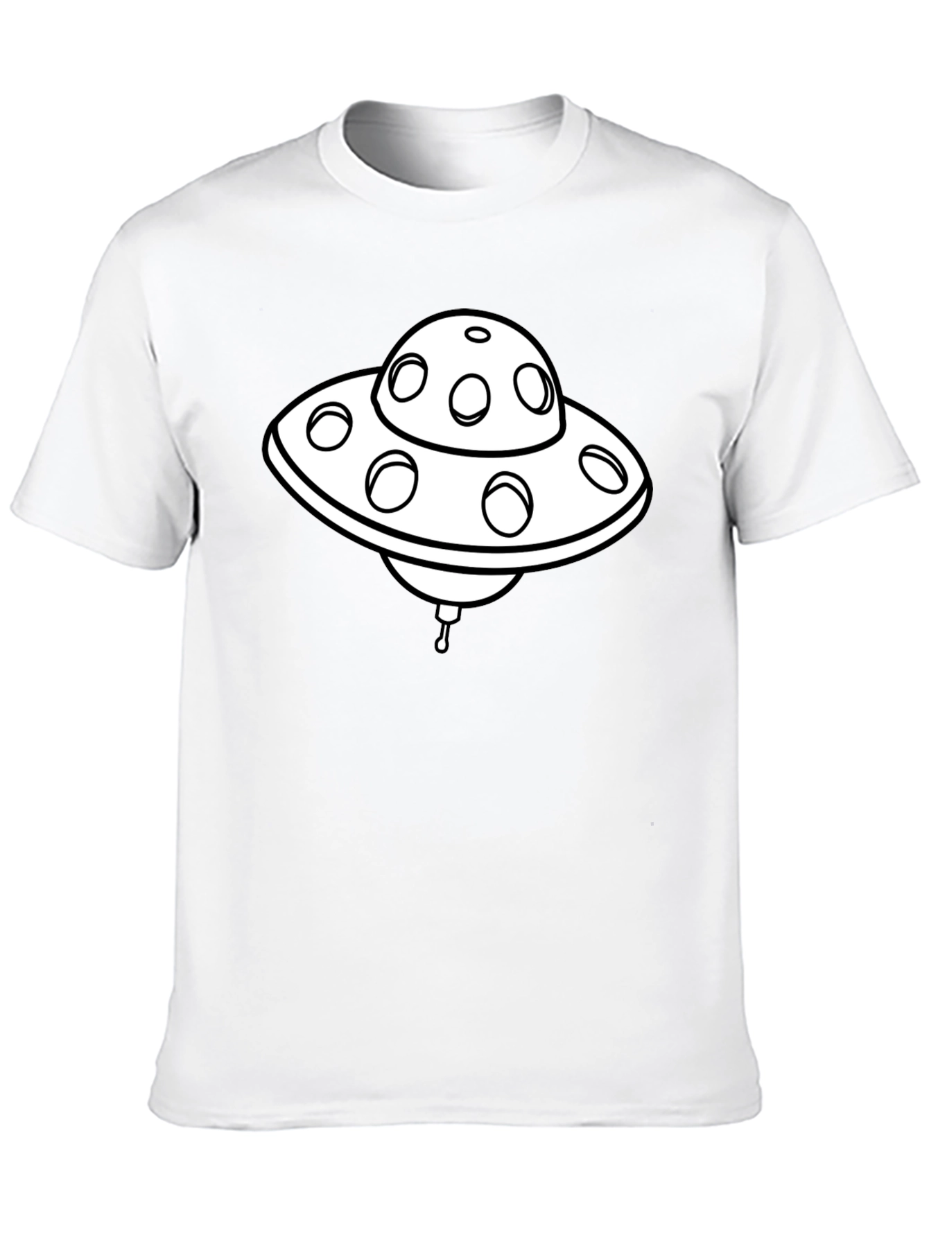 UFO Graphic T-Shirt - Black Cotton Blend