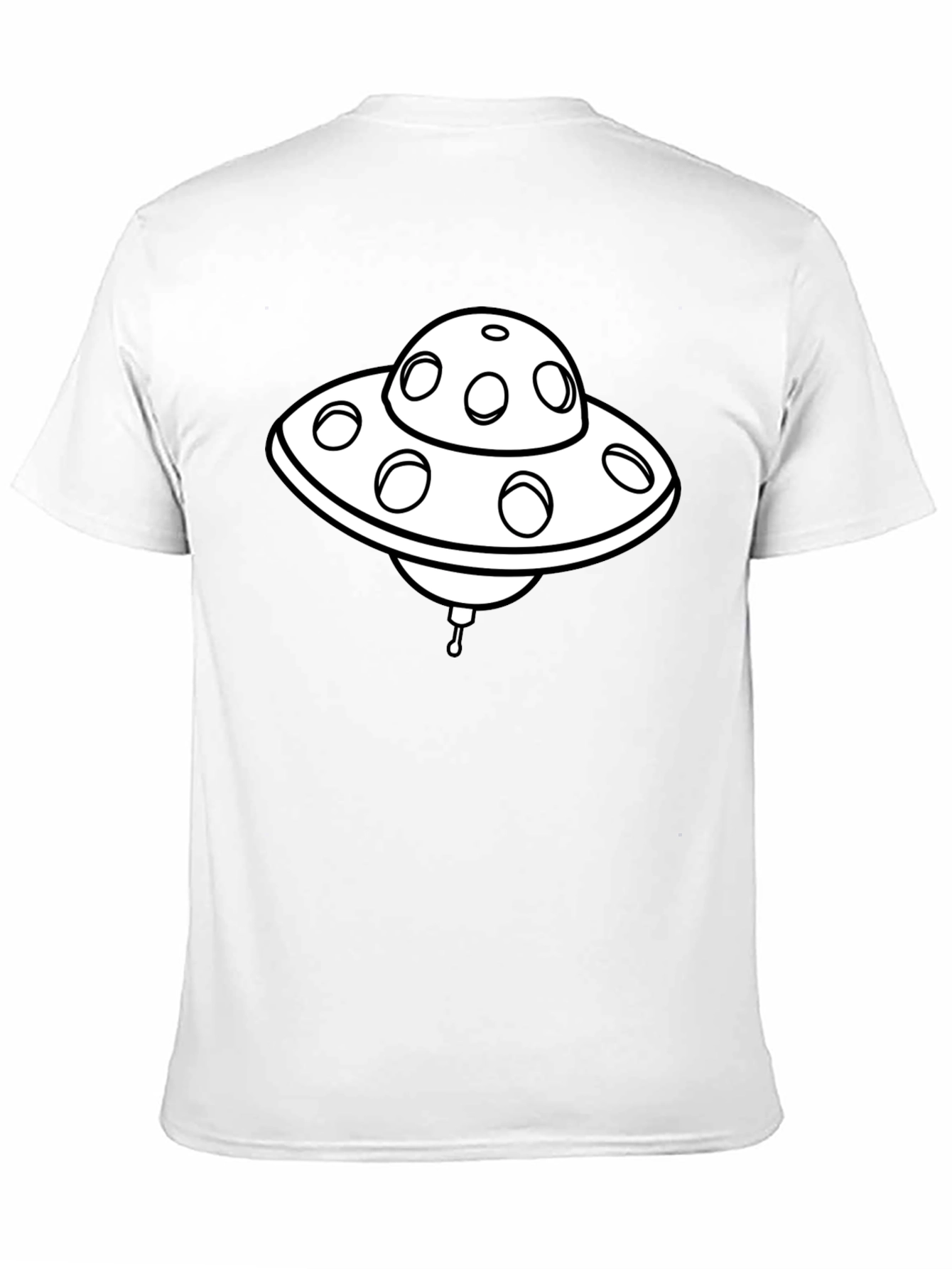 UFO Graphic T-Shirt - Black Cotton Blend