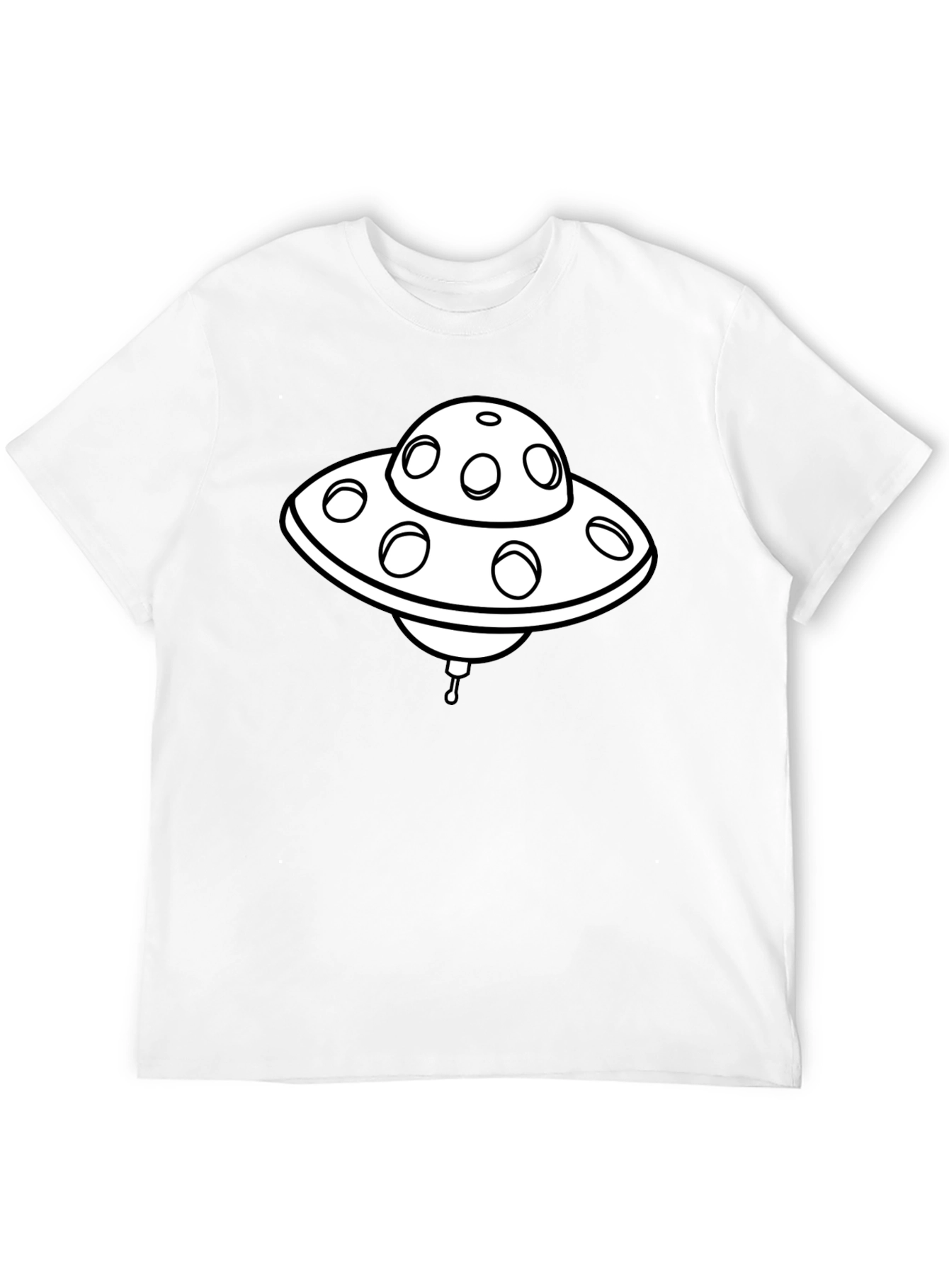 UFO Graphic T-Shirt - Black Cotton Blend