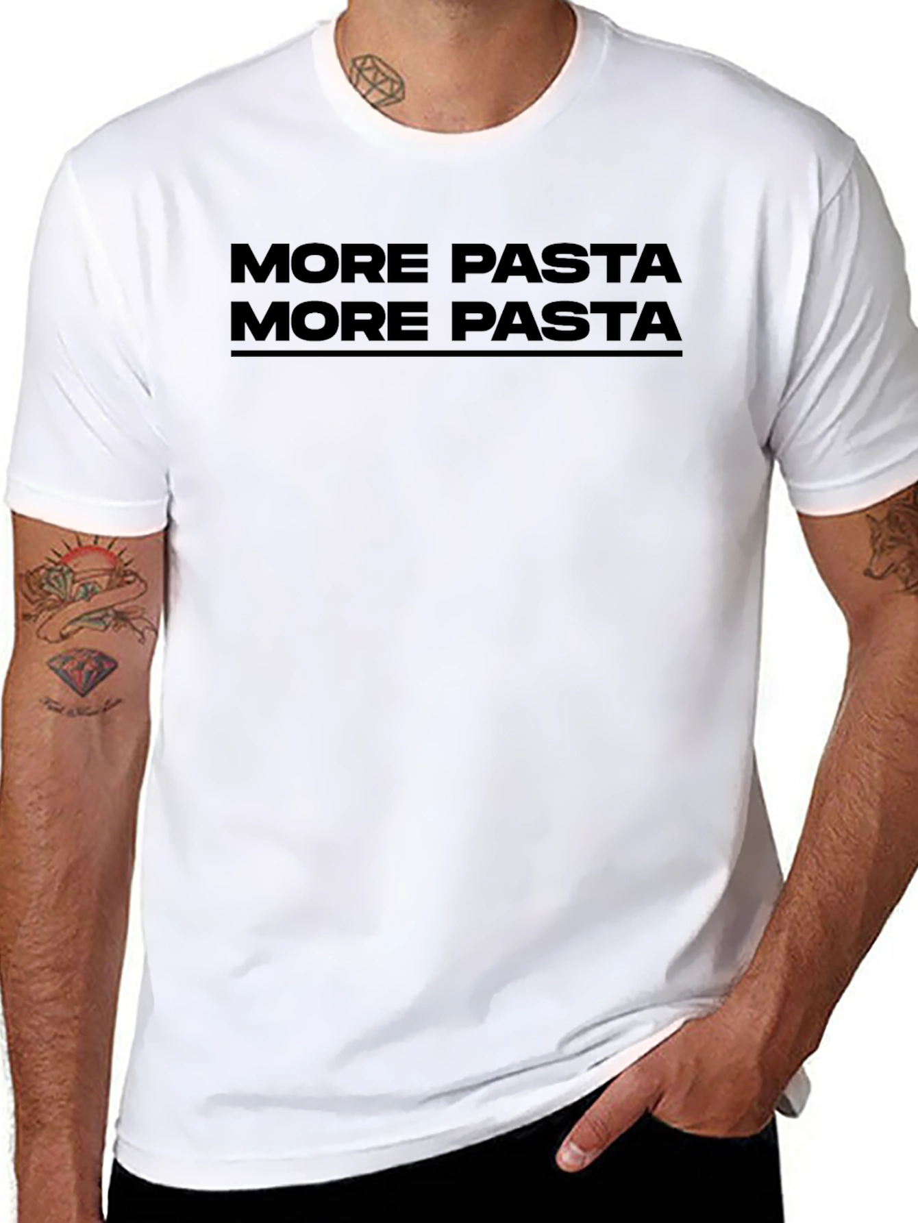 More Pasta Graphic Tee - Unisex Casual T-Shirt