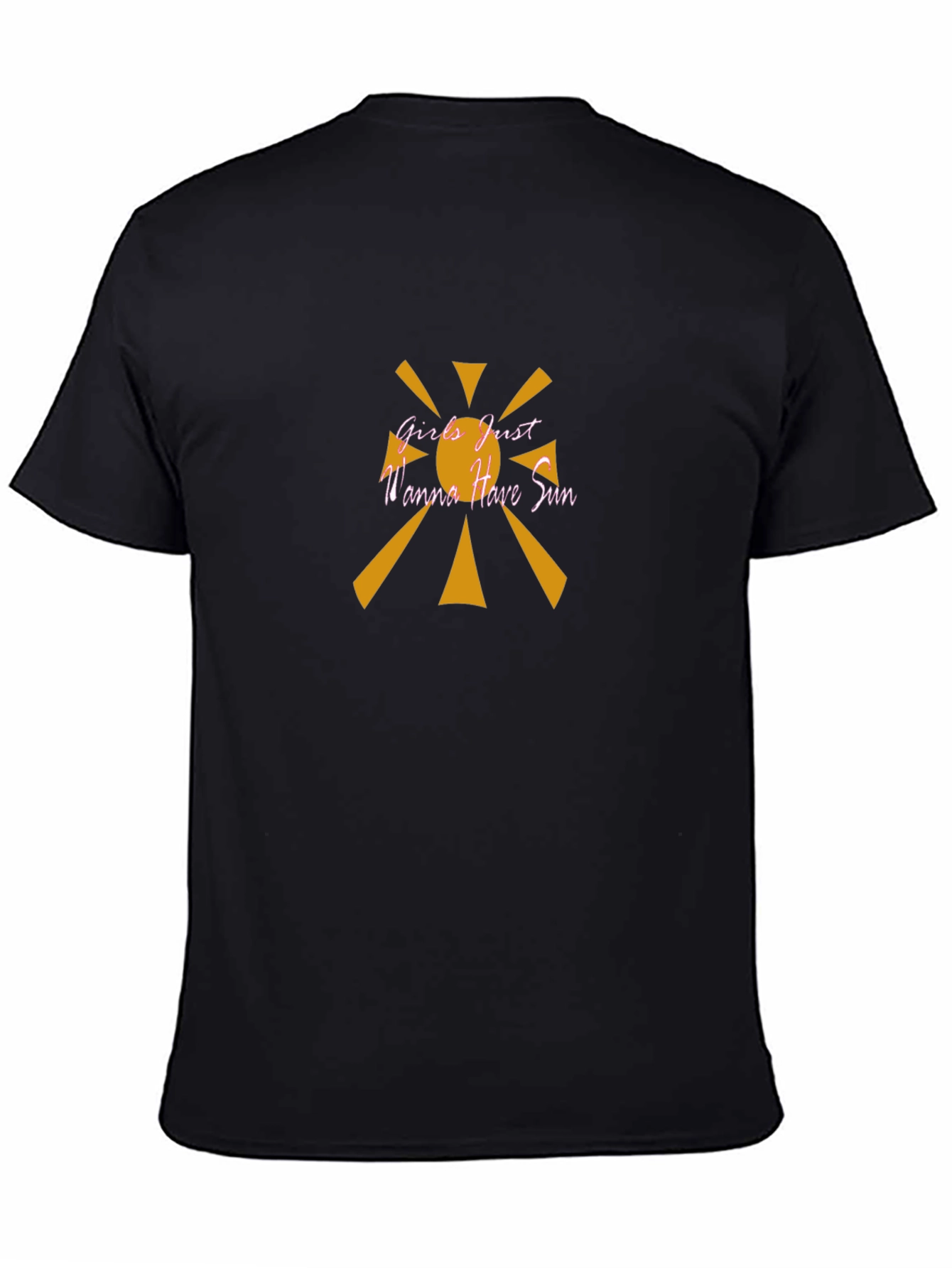 Girls Just Wanna Have Sun Black Graphic Tee