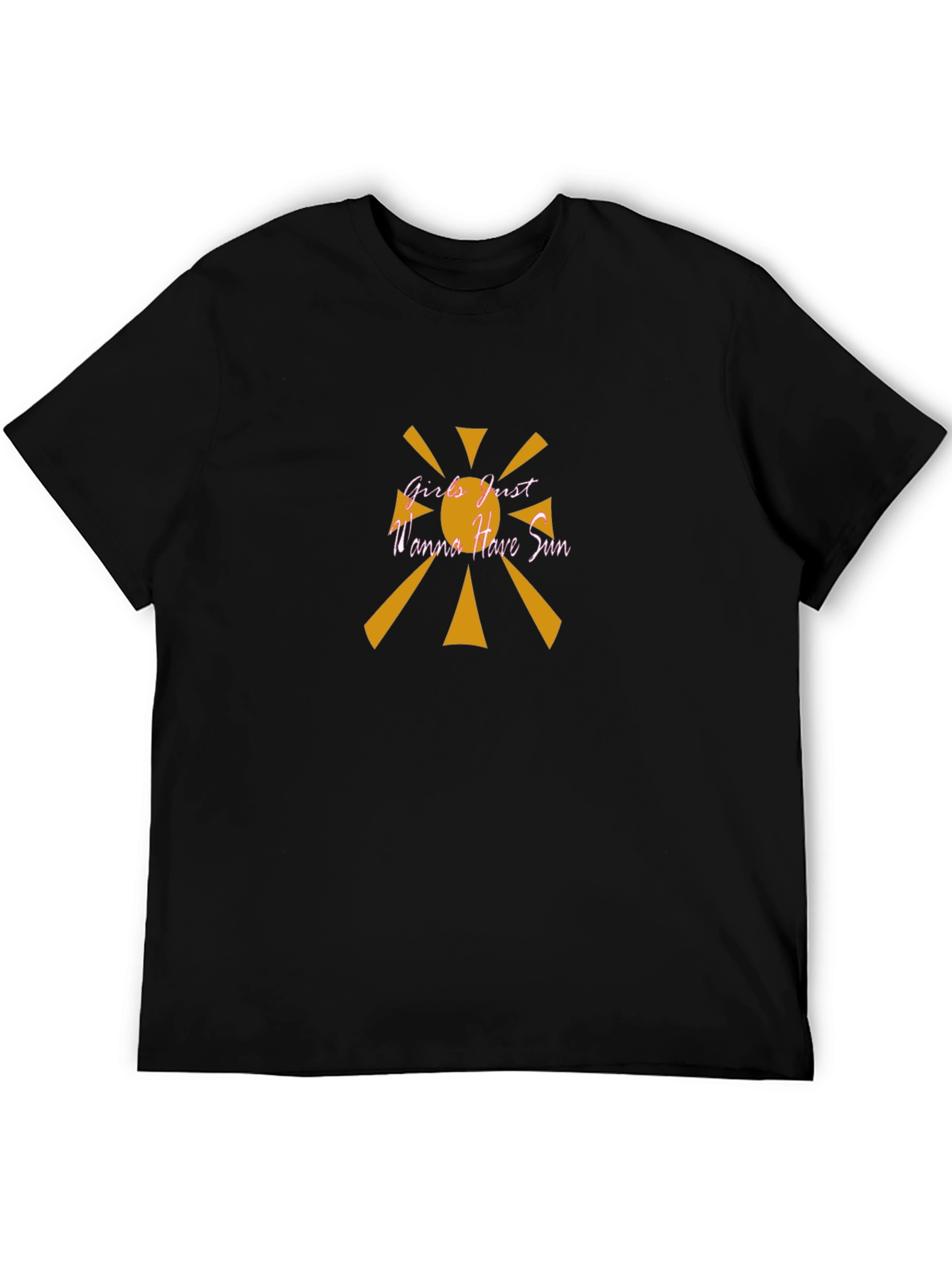 Girls Just Wanna Have Sun Black Graphic Tee
