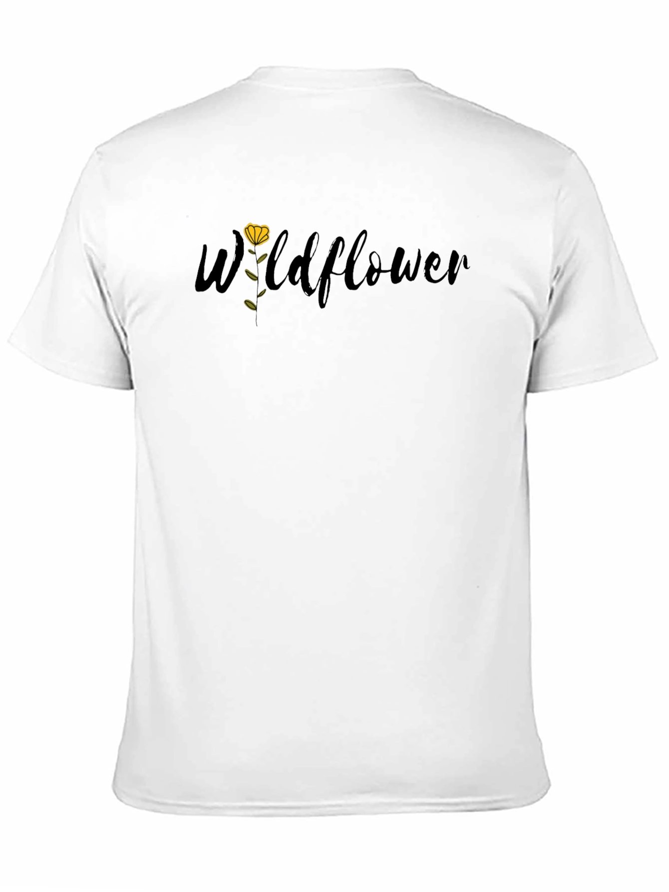 Wildflower Graphic Tee - Stylish Black Cotton T-Shirt