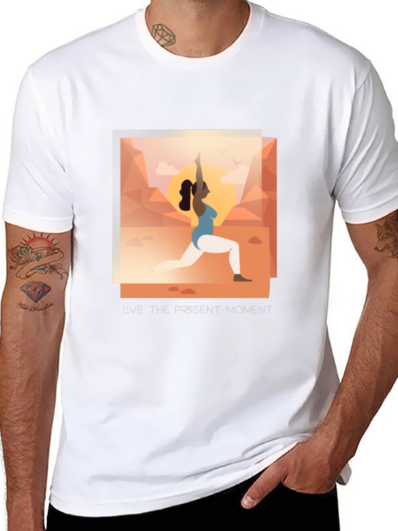 Yoga Present Moment Graphic Tee - Unisex