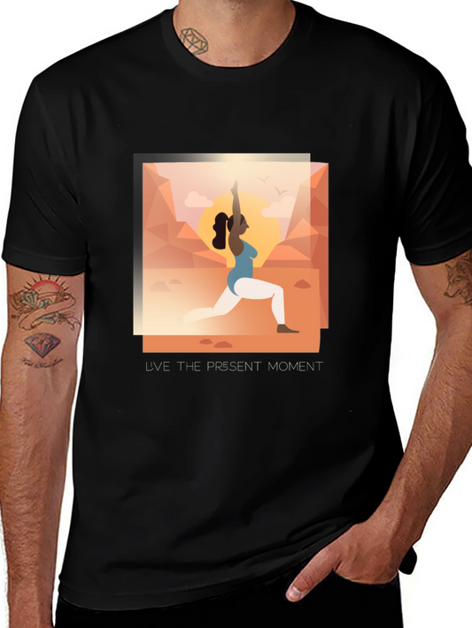 Yoga Present Moment Graphic Tee - Unisex
