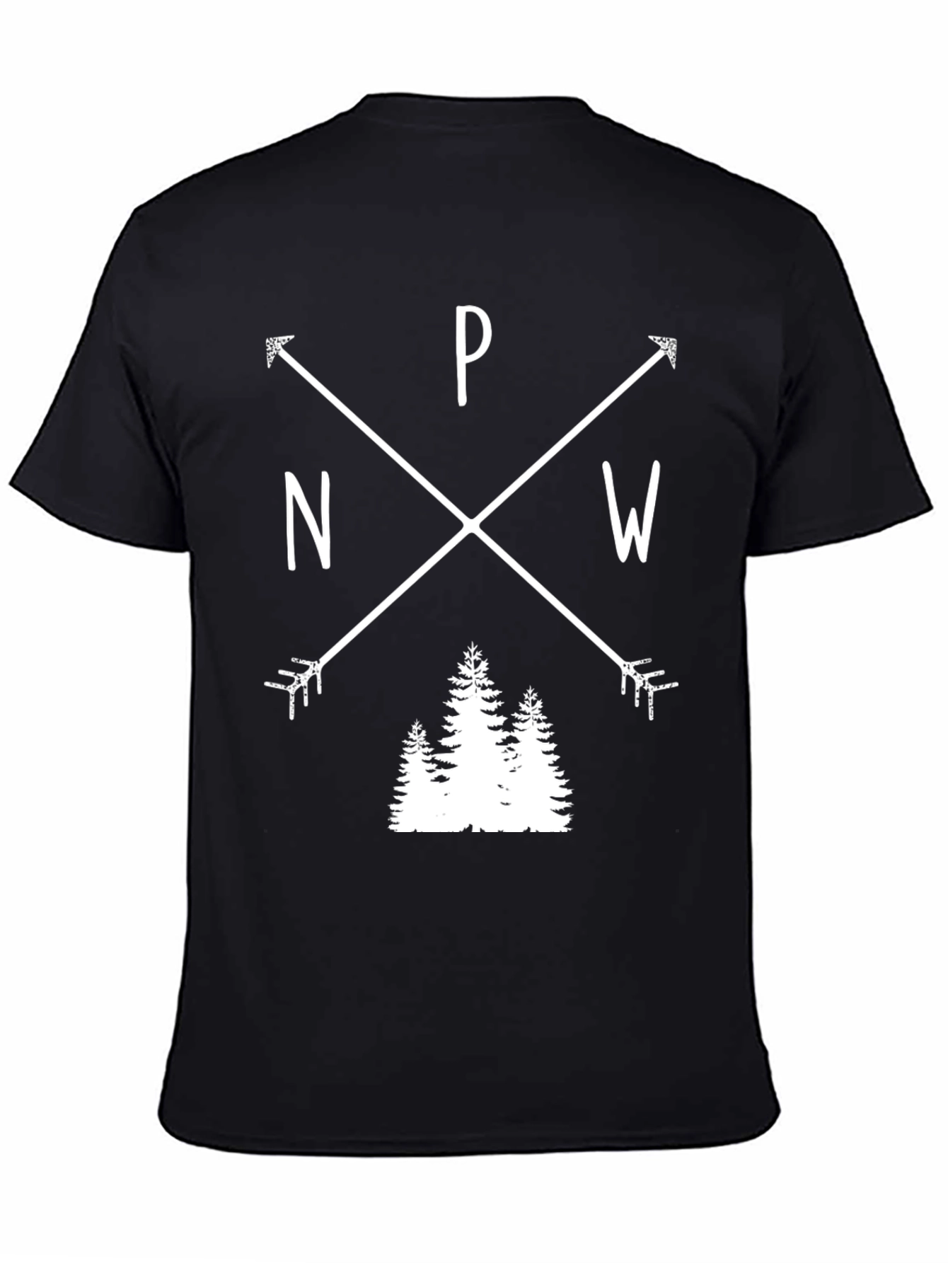 PNW Arrows & Trees Black T-Shirt