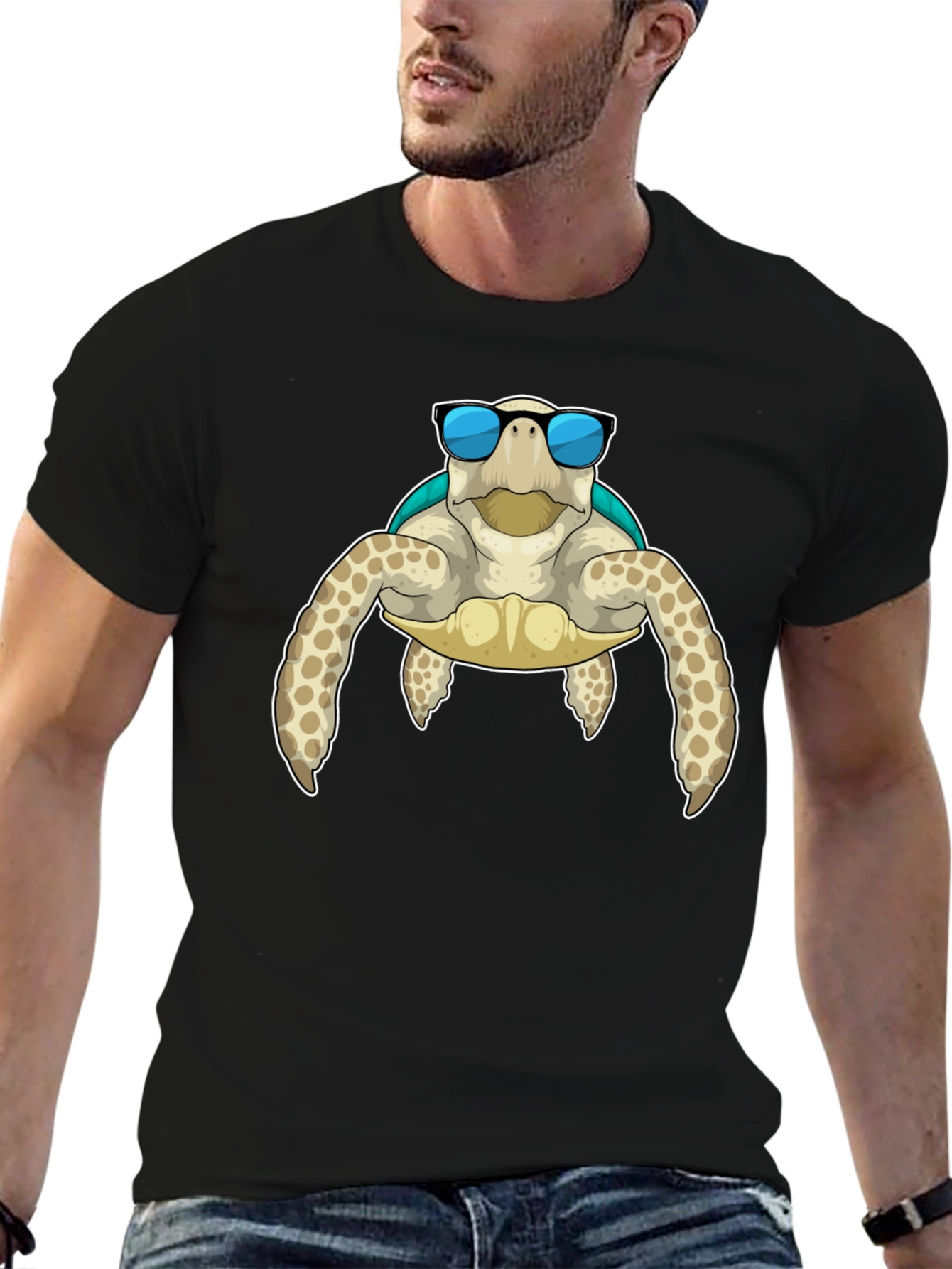 Cool Turtle Graphic T-Shirt