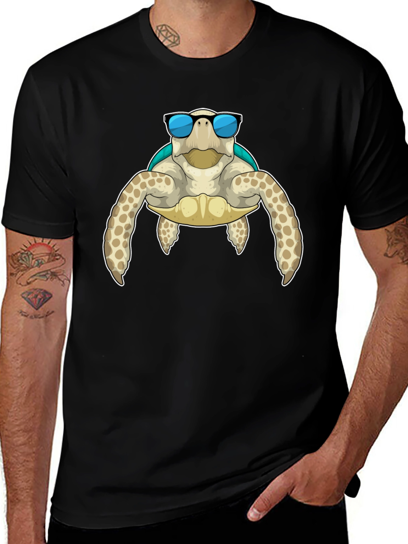 Cool Turtle Graphic T-Shirt
