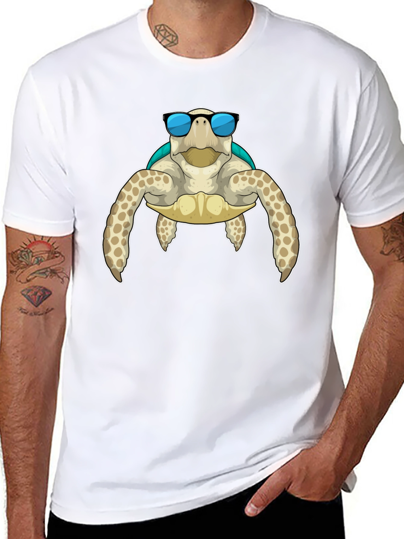 Cool Turtle Graphic T-Shirt