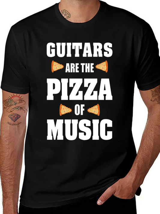 Guitars are the Pizza of Music Graphic T-Shirt