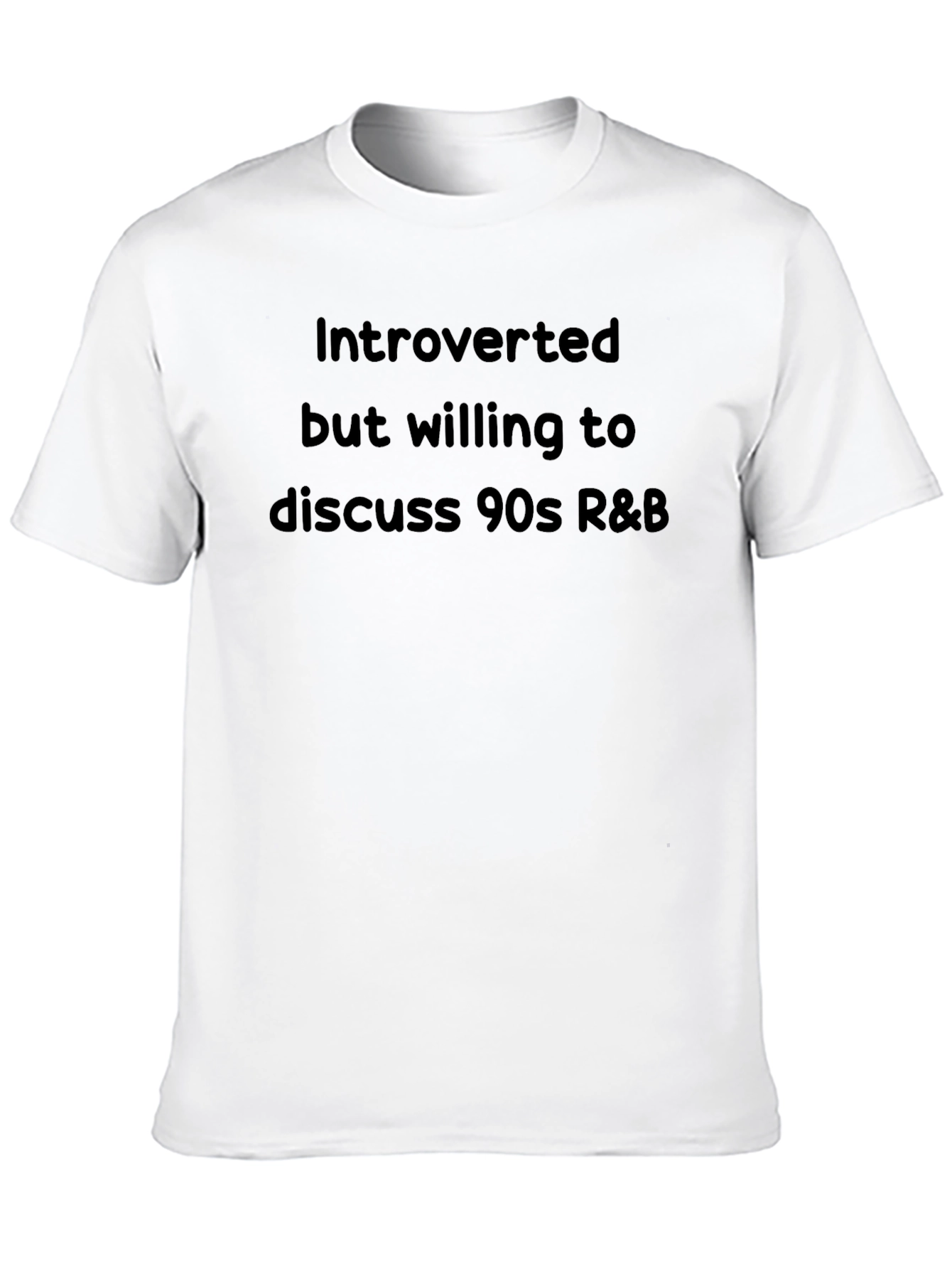 Introverted 90s R&B Black Graphic T-Shirt