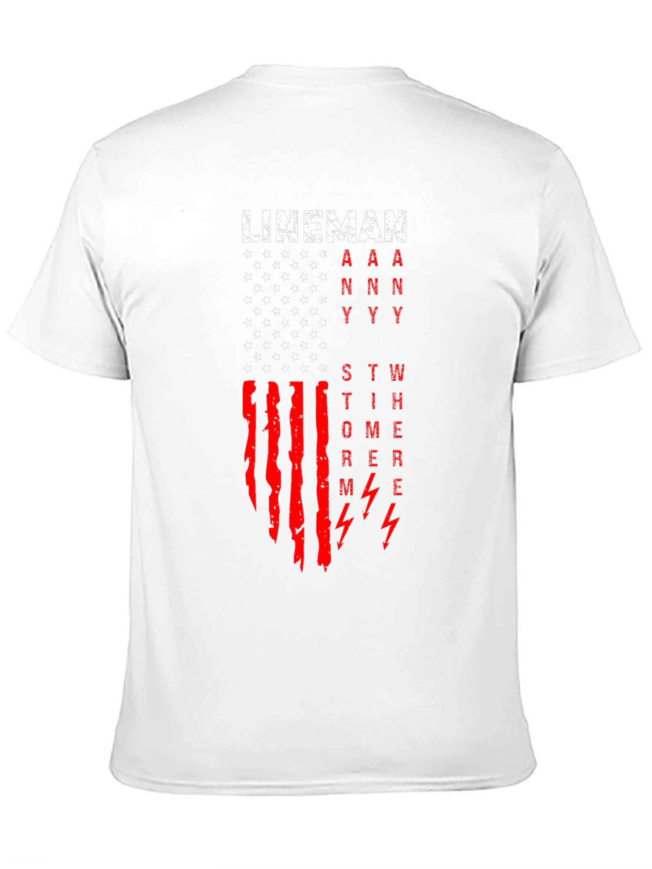 Lineman American Flag Graphic T-Shirt