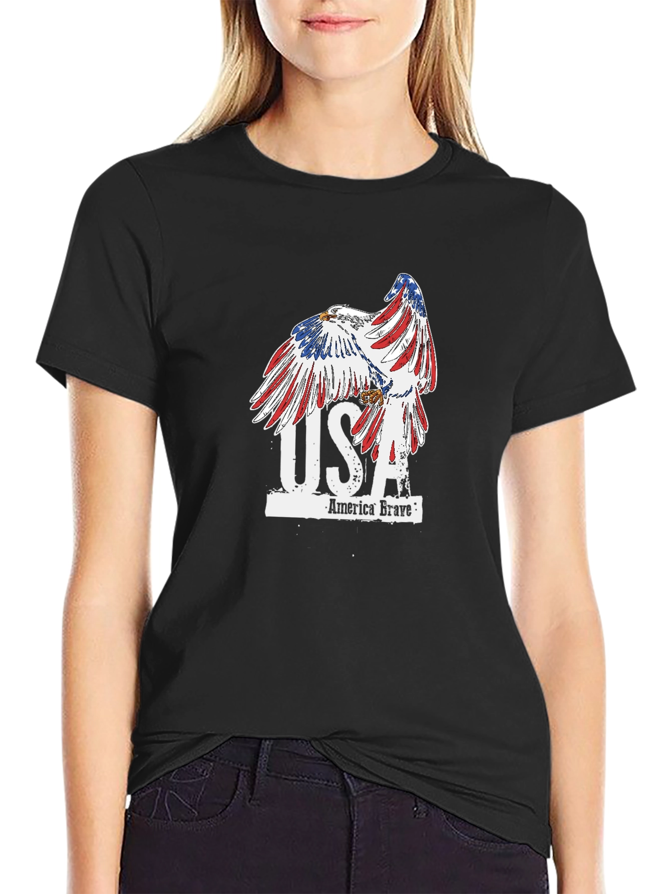 Patriotic Eagle USA Graphic Tee