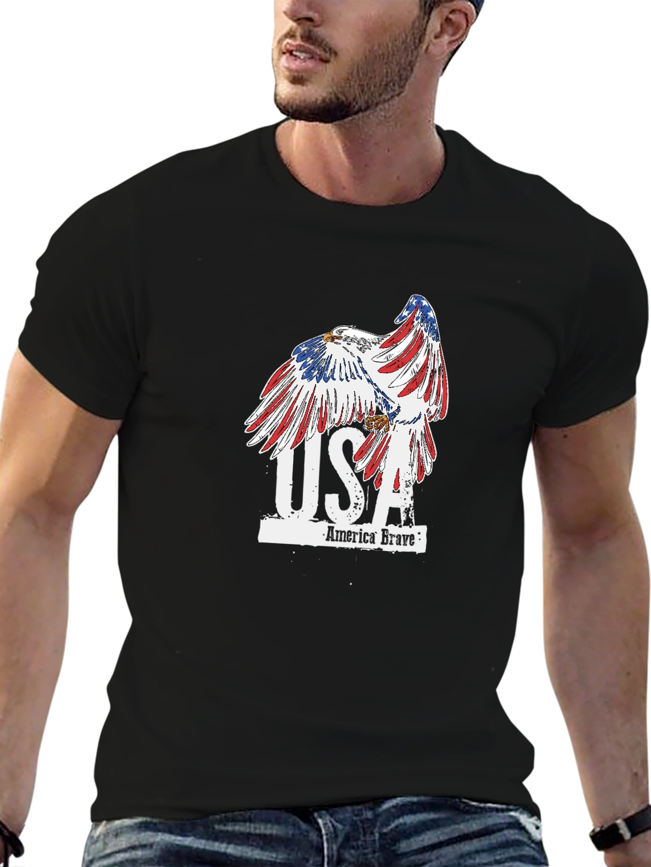 Patriotic Eagle USA Graphic Tee