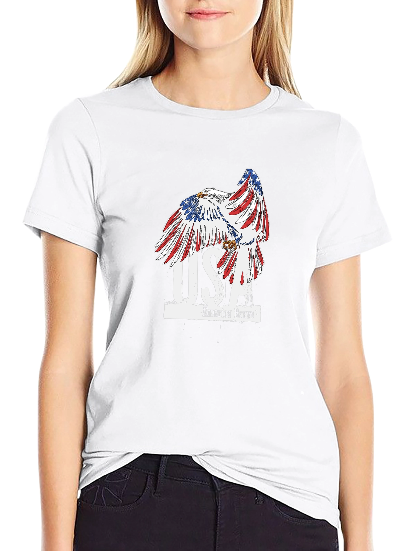 Patriotic Eagle USA Graphic Tee