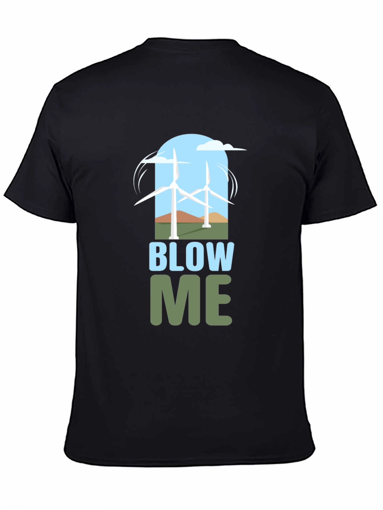 Blow Me Wind Turbine Graphic Tee