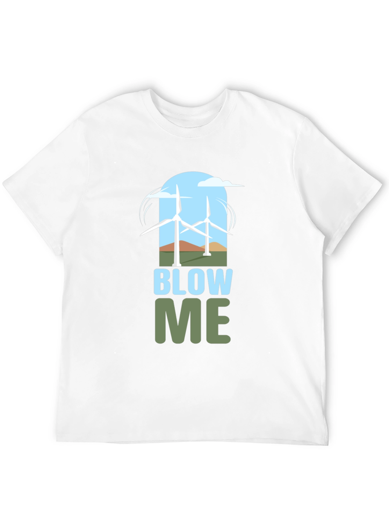 Blow Me Wind Turbine Graphic Tee
