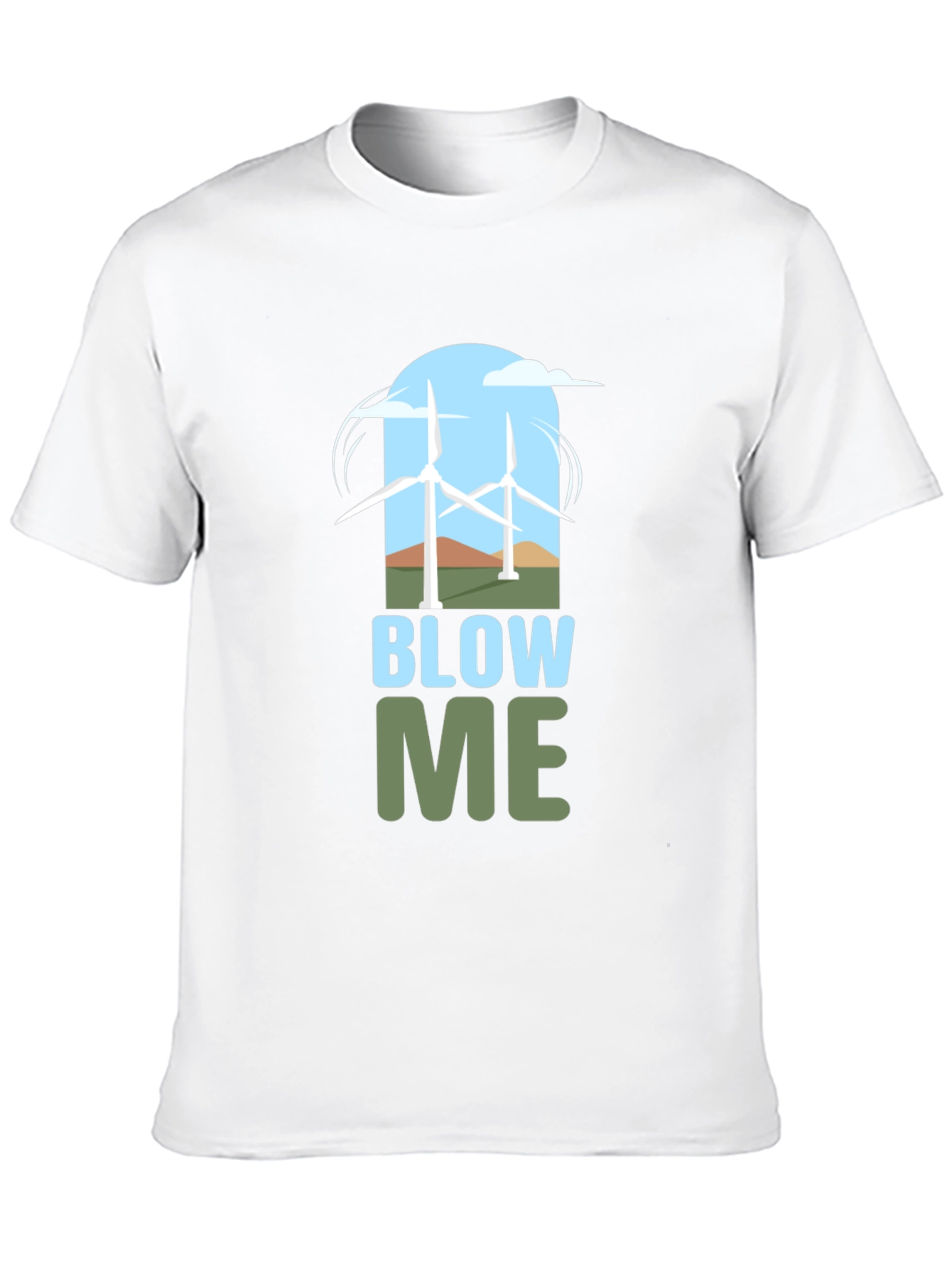 Blow Me Wind Turbine Graphic Tee