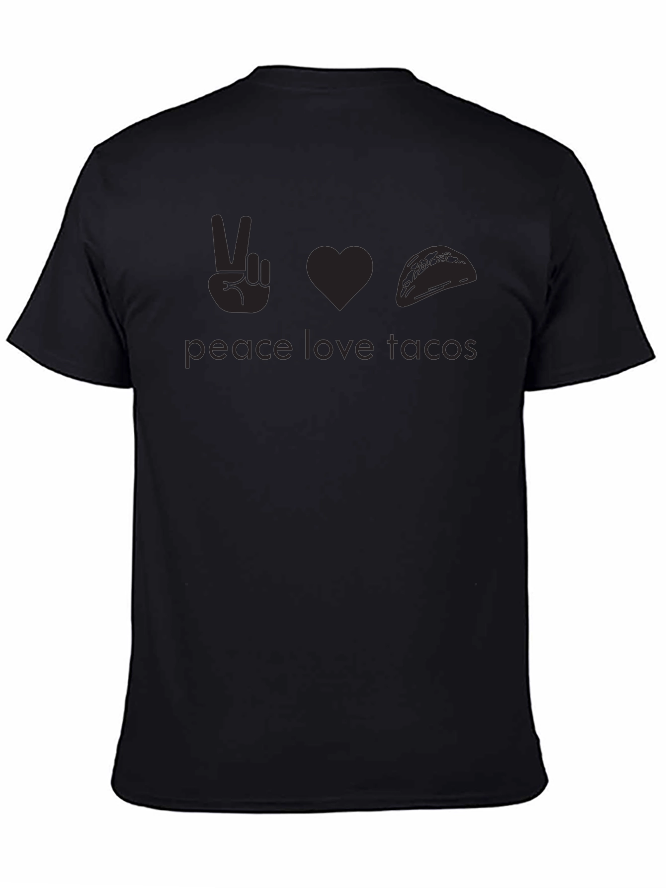 Peace Love Tacos T-Shirt - Black Graphic Tee