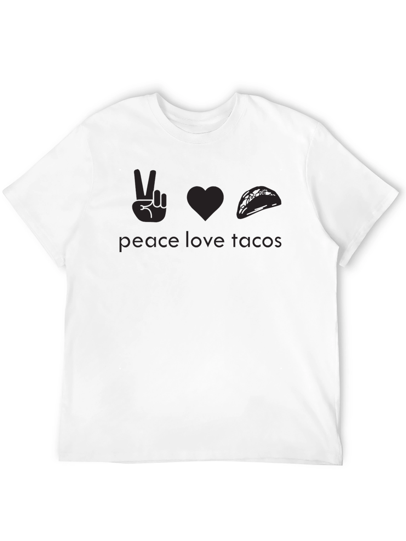 Peace Love Tacos T-Shirt - Black Graphic Tee